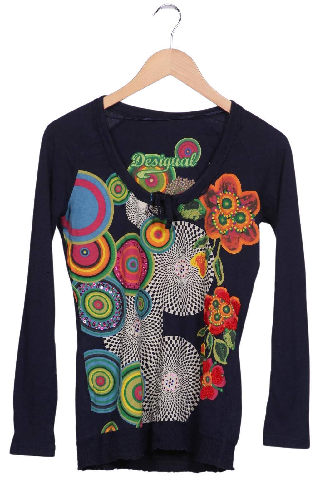 

Desigual Damen Langarmshirt, marineblau, Gr. 38