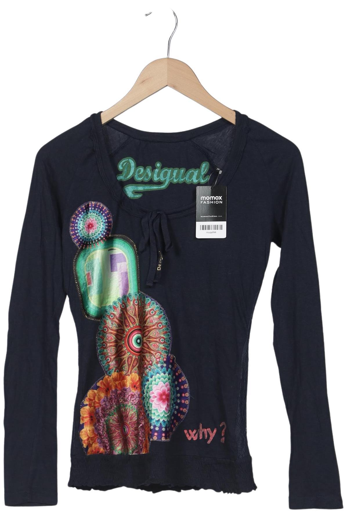 

Desigual Damen Langarmshirt, marineblau, Gr. 38