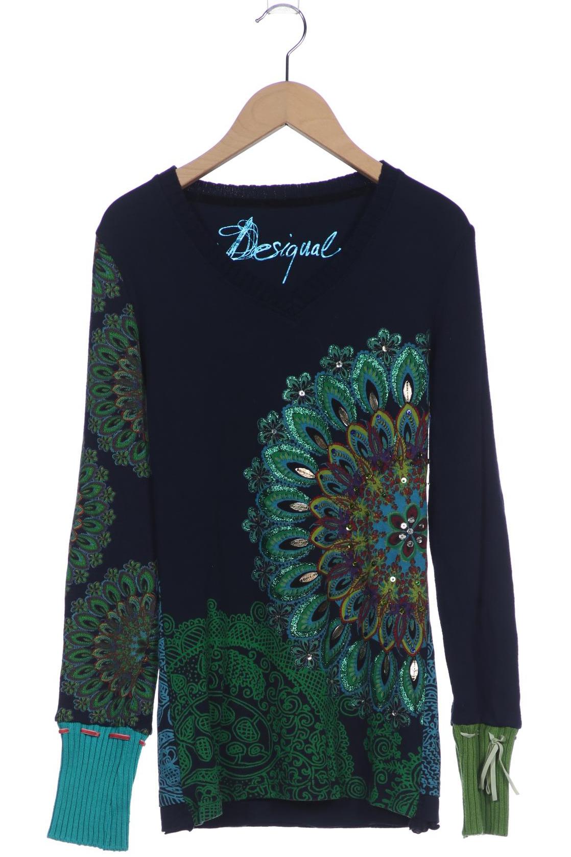 

Desigual Damen Langarmshirt, marineblau, Gr. 34