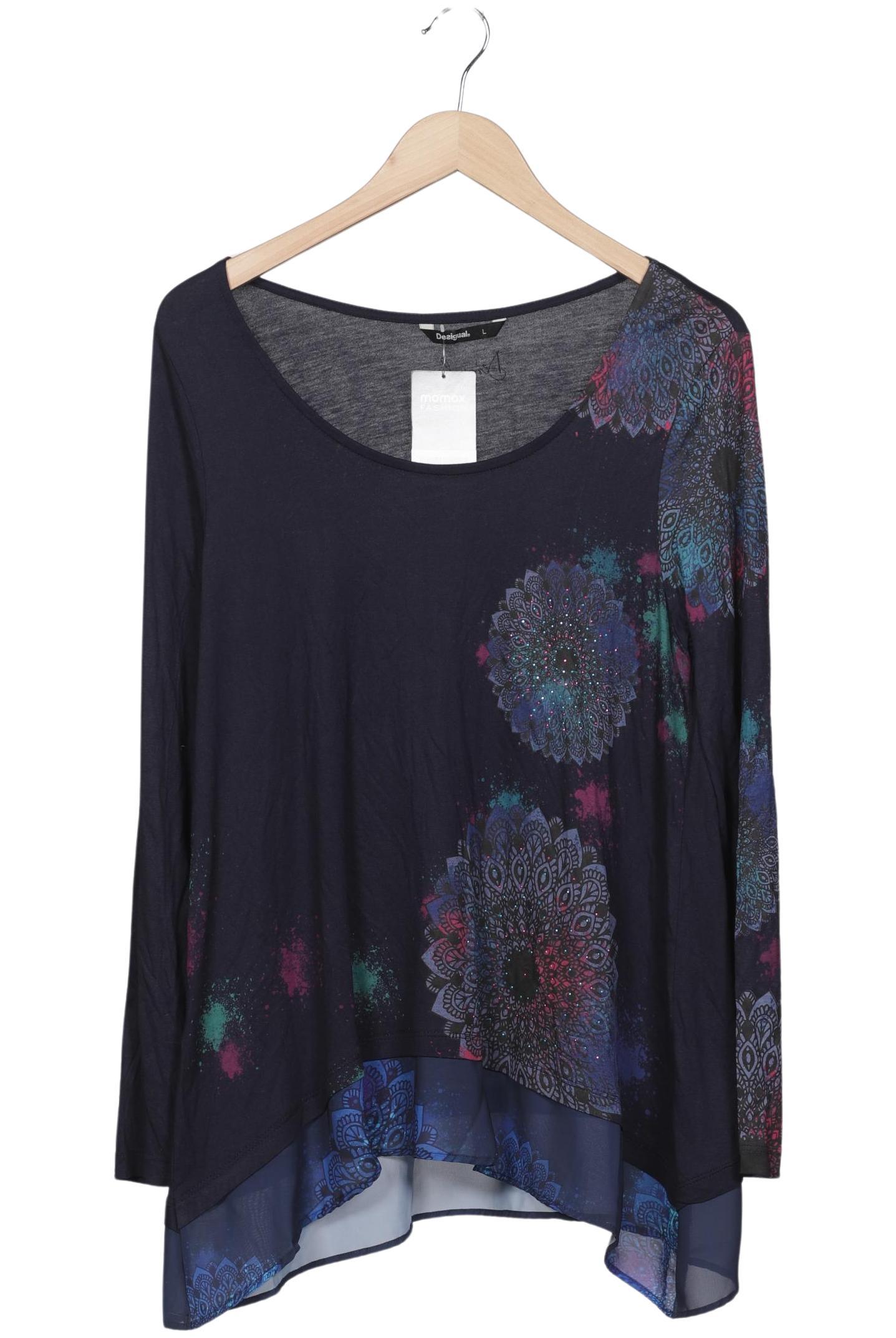 

Desigual Damen Langarmshirt, marineblau, Gr. 42