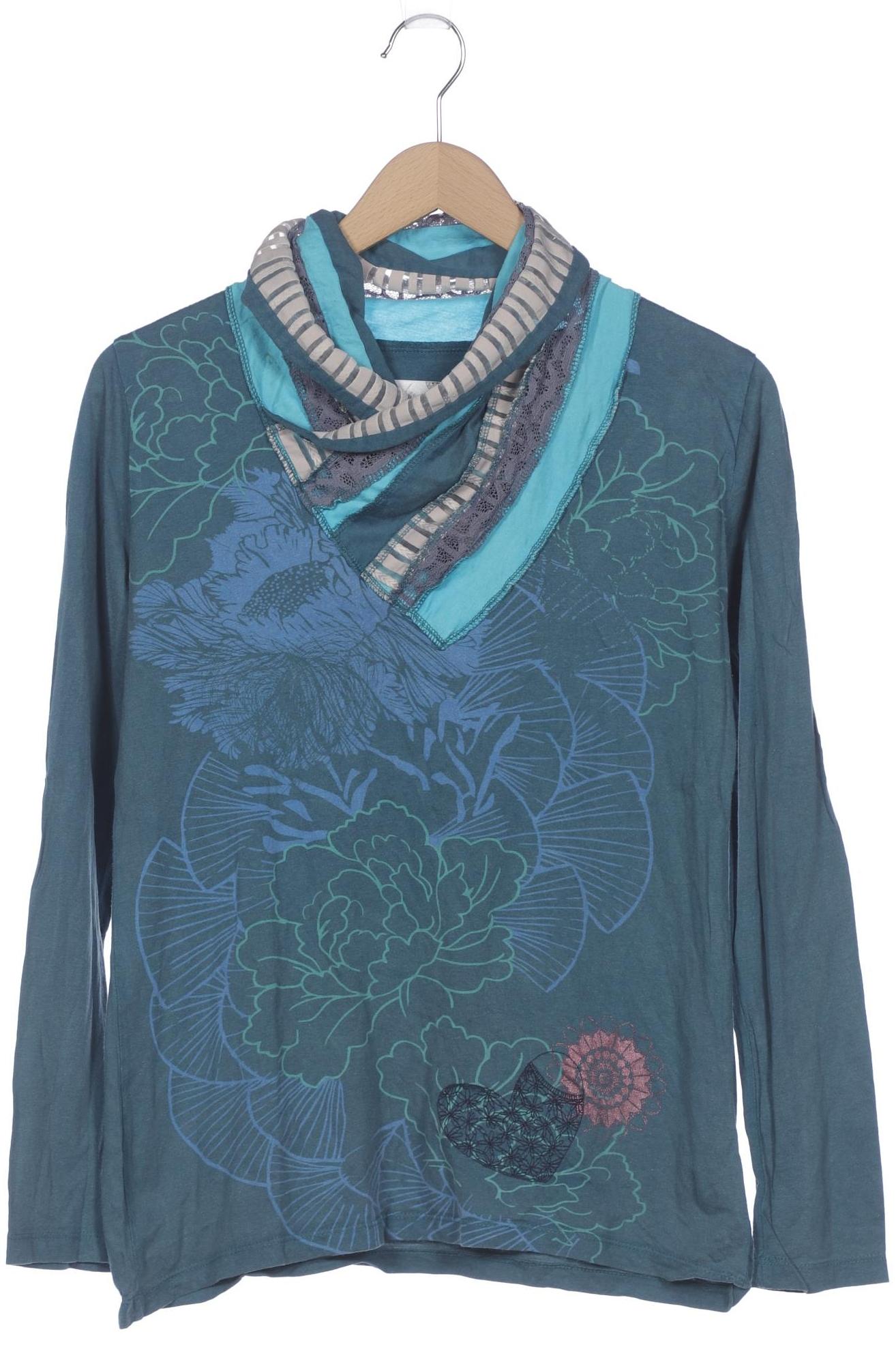 

Desigual Damen Langarmshirt, türkis, Gr. 42