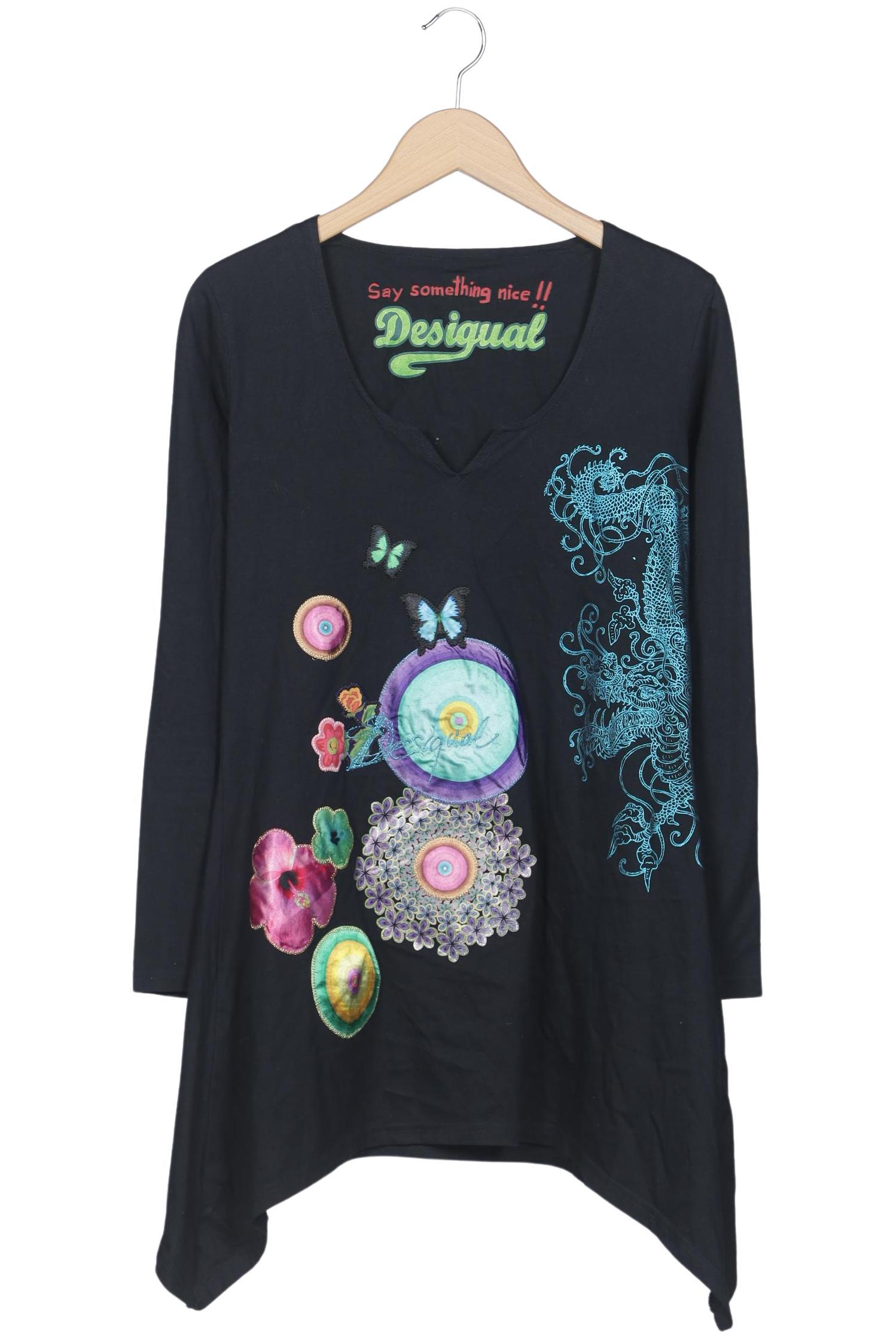 

Desigual Damen Langarmshirt, marineblau, Gr. 42