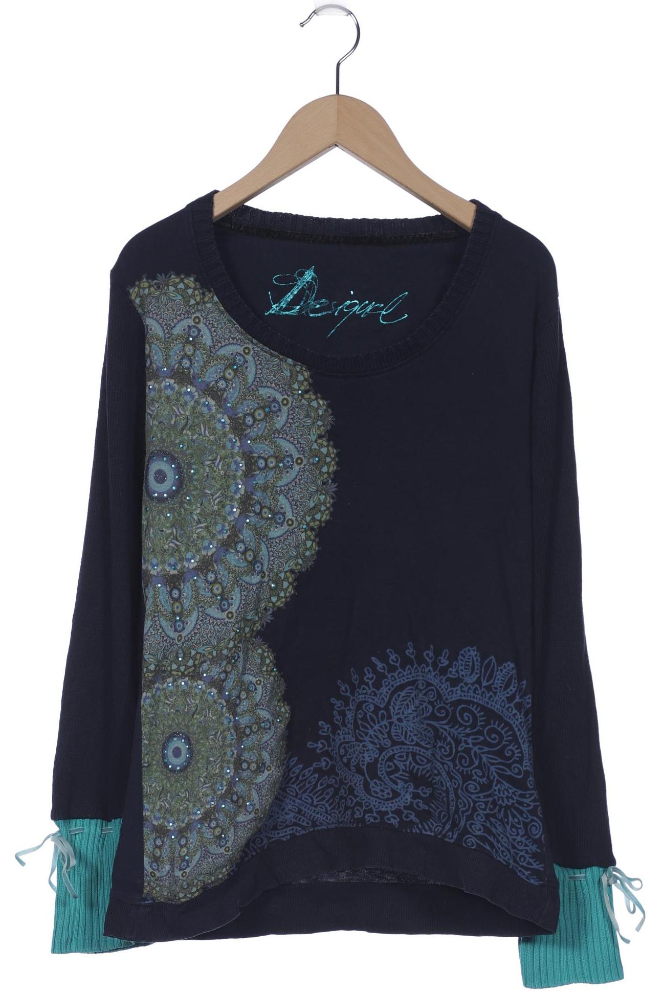 

Desigual Damen Langarmshirt, marineblau, Gr. 38