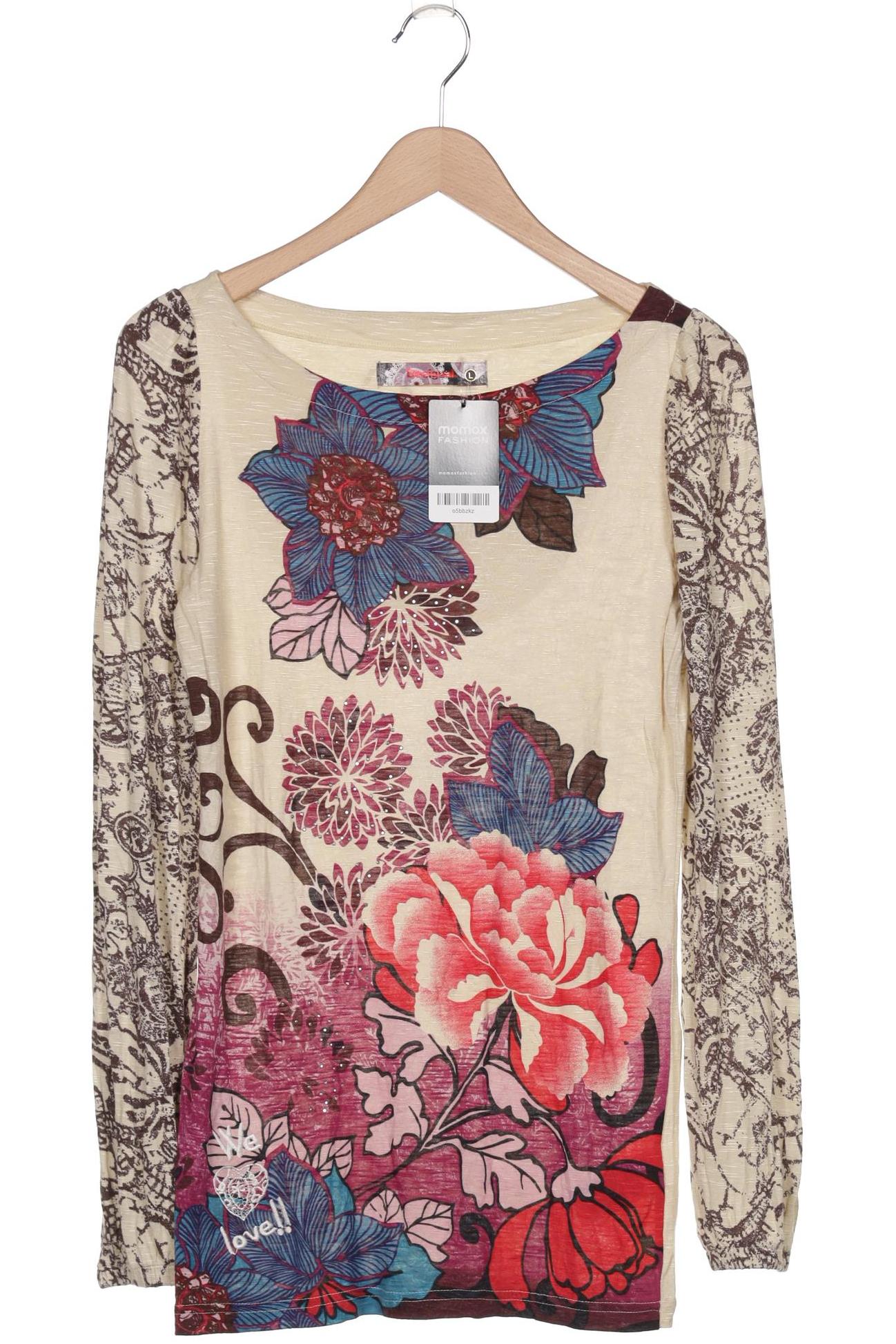 

Desigual Damen Langarmshirt, beige, Gr. 42