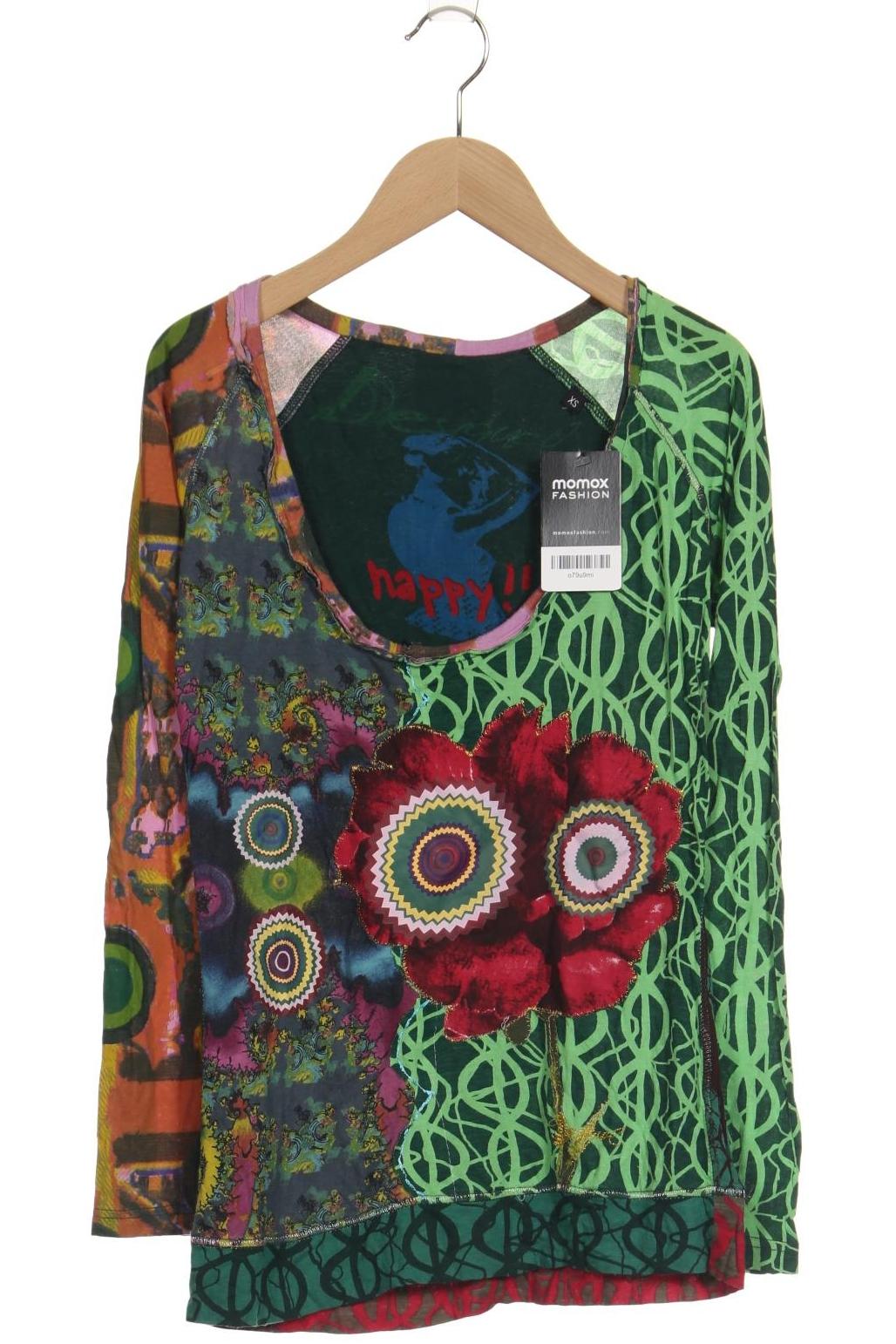 

Desigual Damen Langarmshirt, grün, Gr. 34