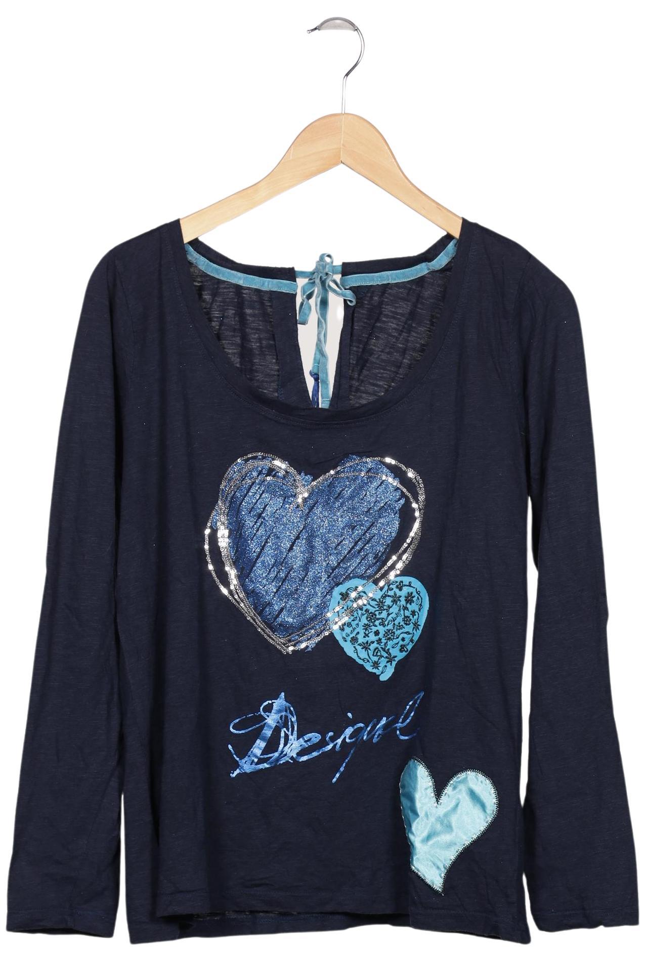 

Desigual Damen Langarmshirt, marineblau, Gr. 44