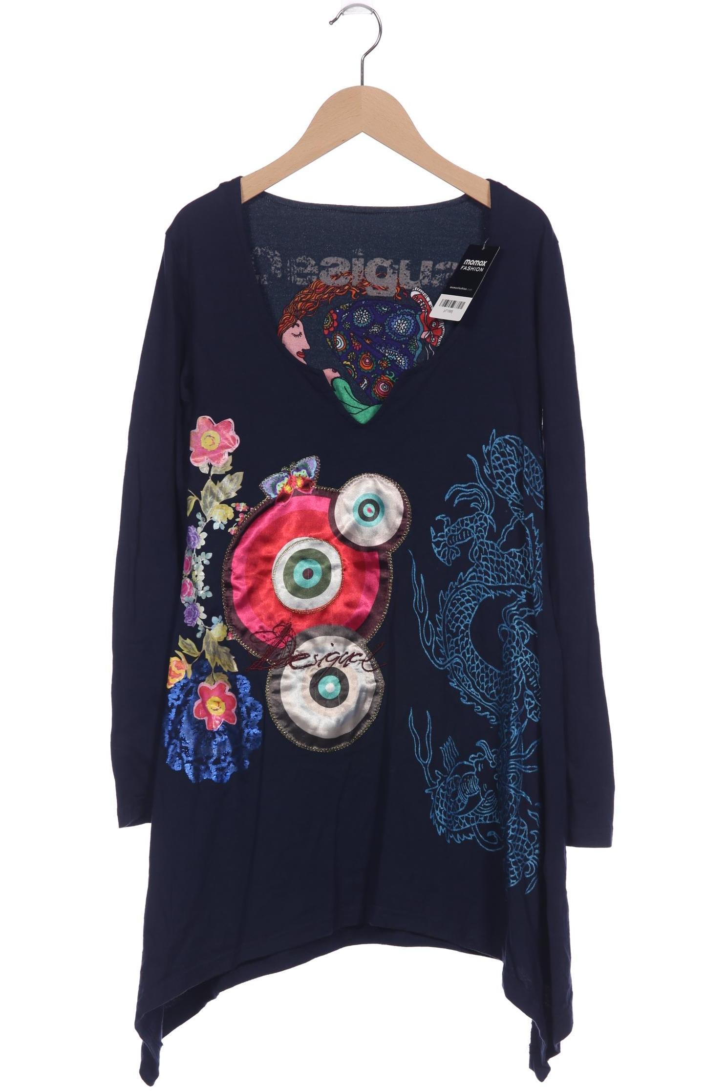 

Desigual Damen Langarmshirt, marineblau, Gr. 38