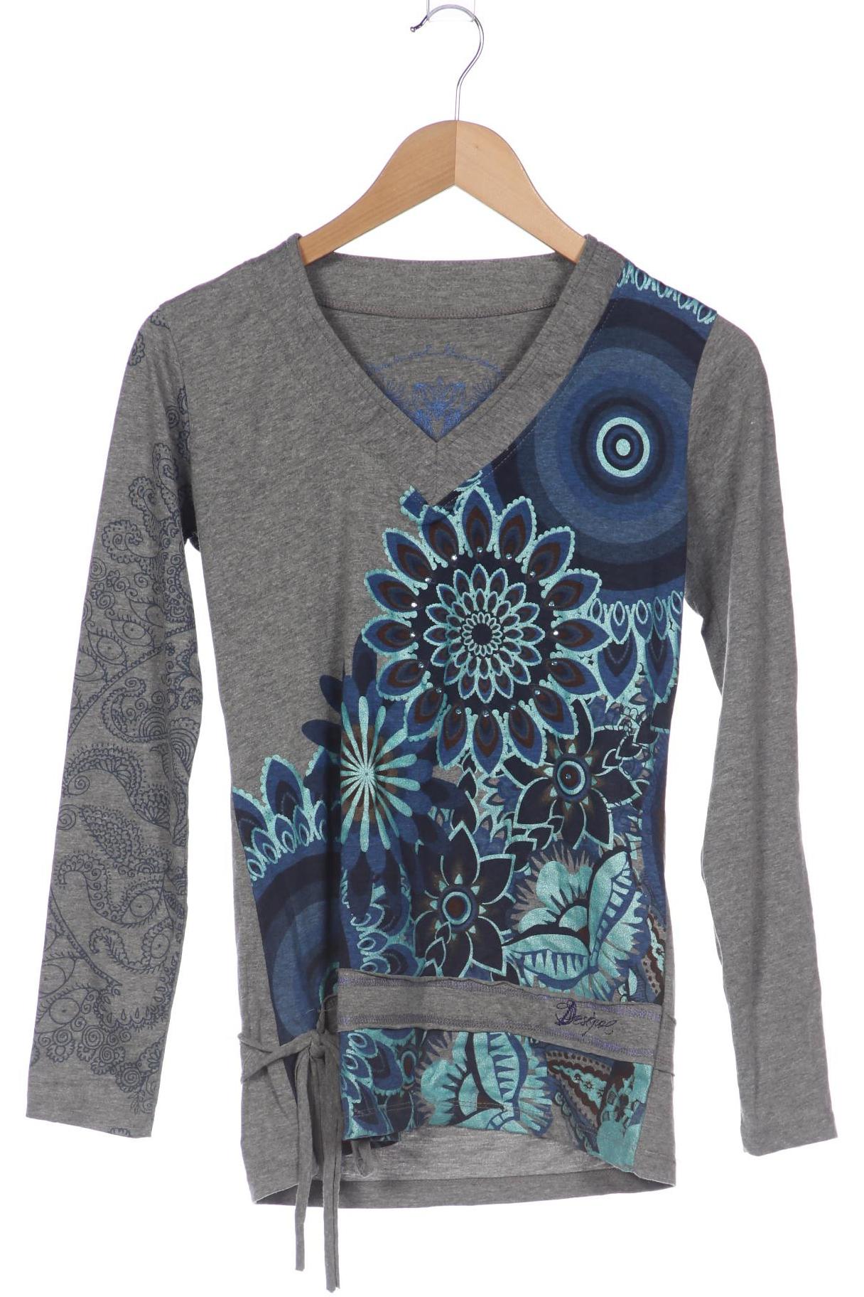 

Desigual Damen Langarmshirt, grau, Gr. 38