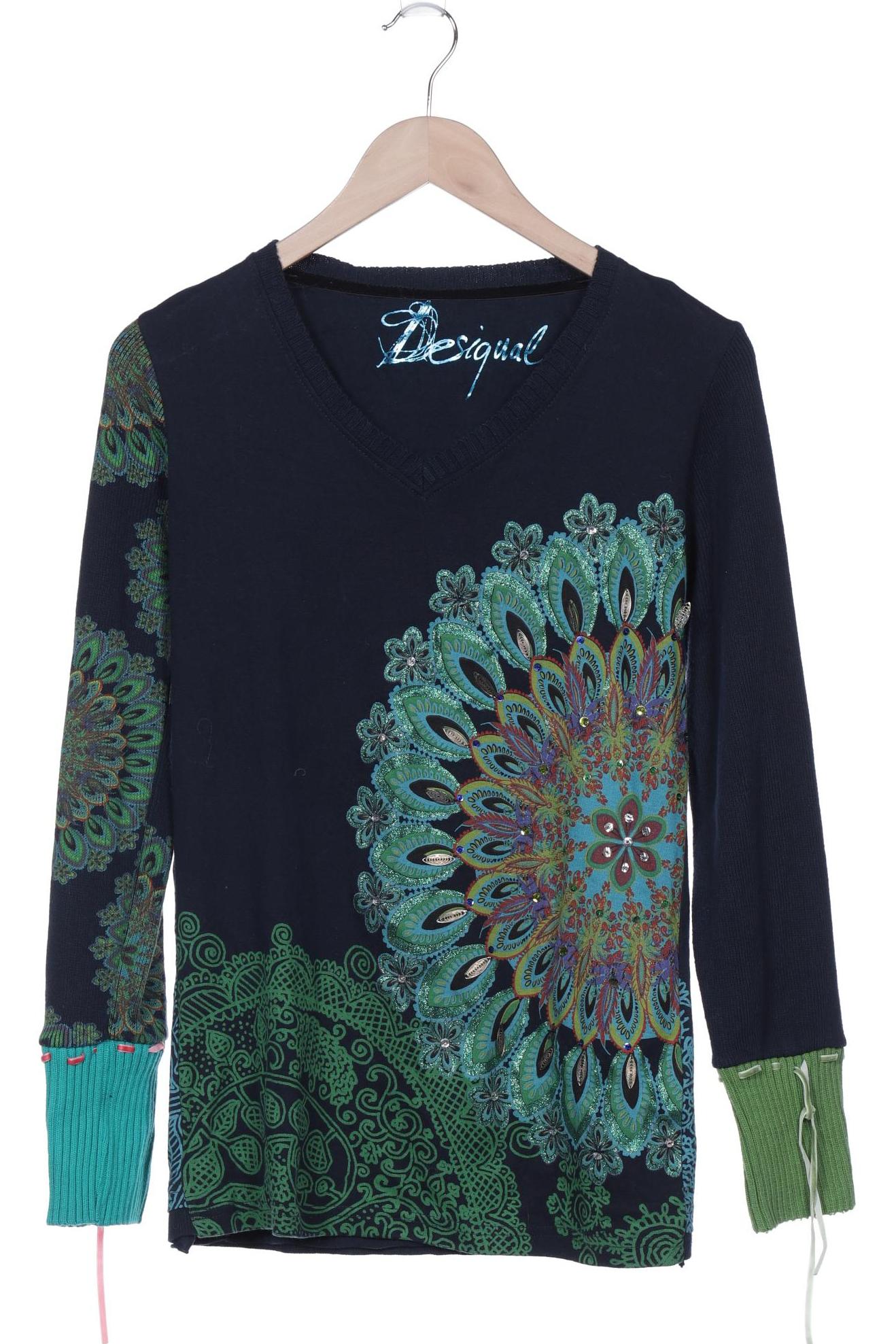 

Desigual Damen Langarmshirt, marineblau, Gr. 42