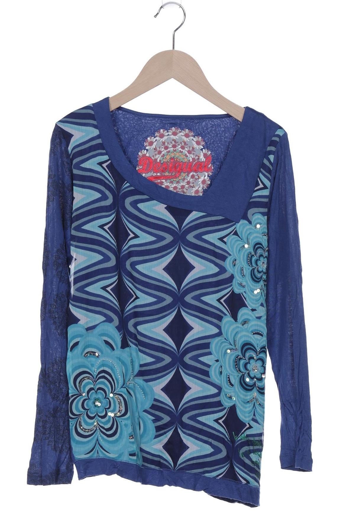 

Desigual Damen Langarmshirt, blau, Gr. 38