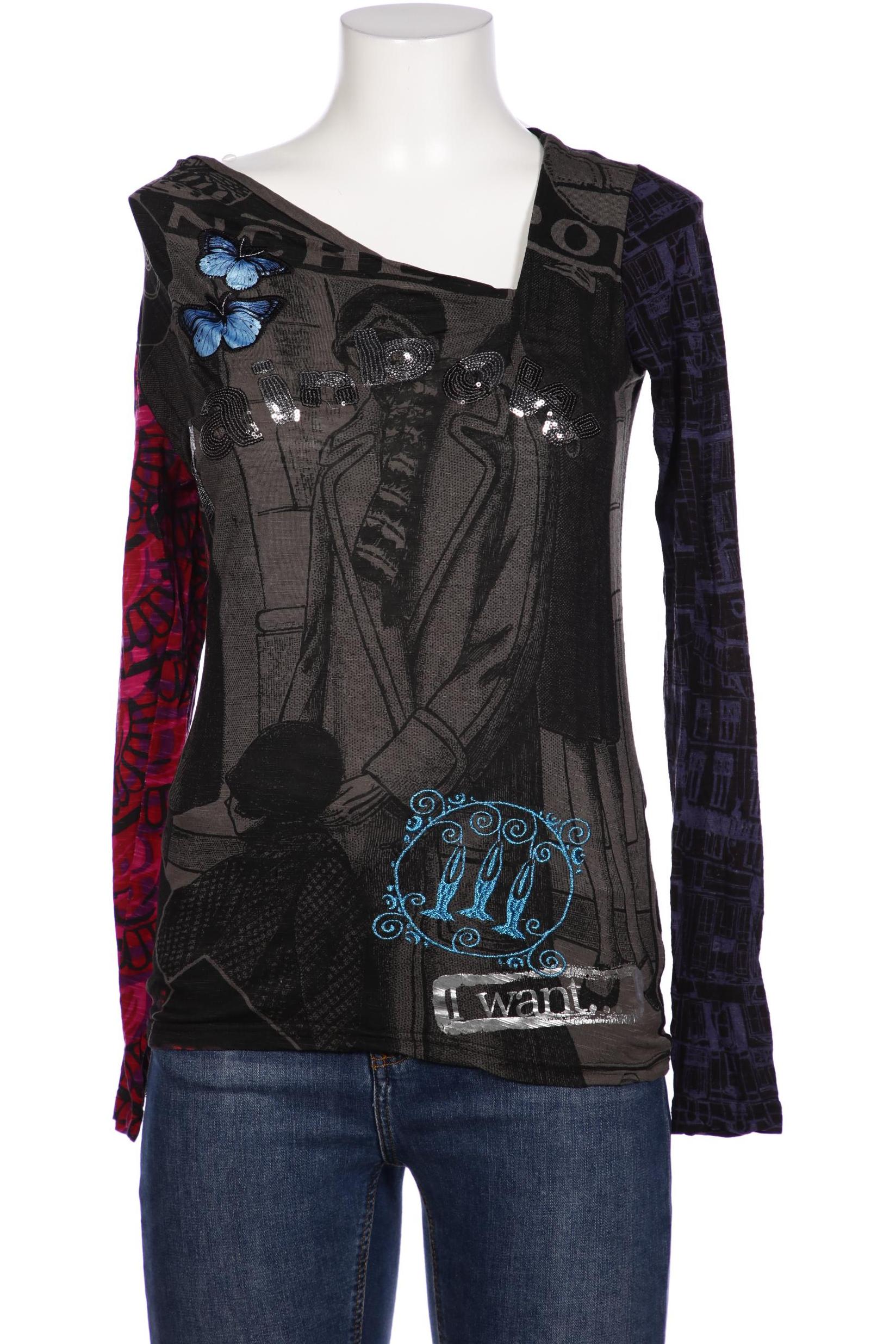 

Desigual Damen Langarmshirt, grau, Gr. 38