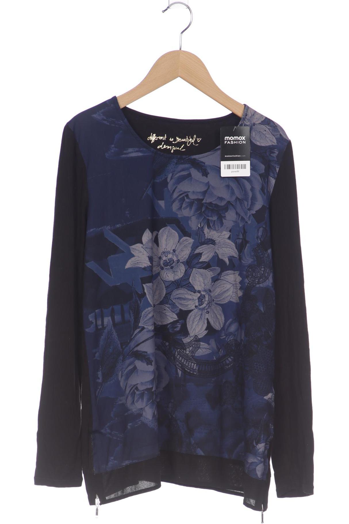 

Desigual Damen Langarmshirt, marineblau, Gr. 38