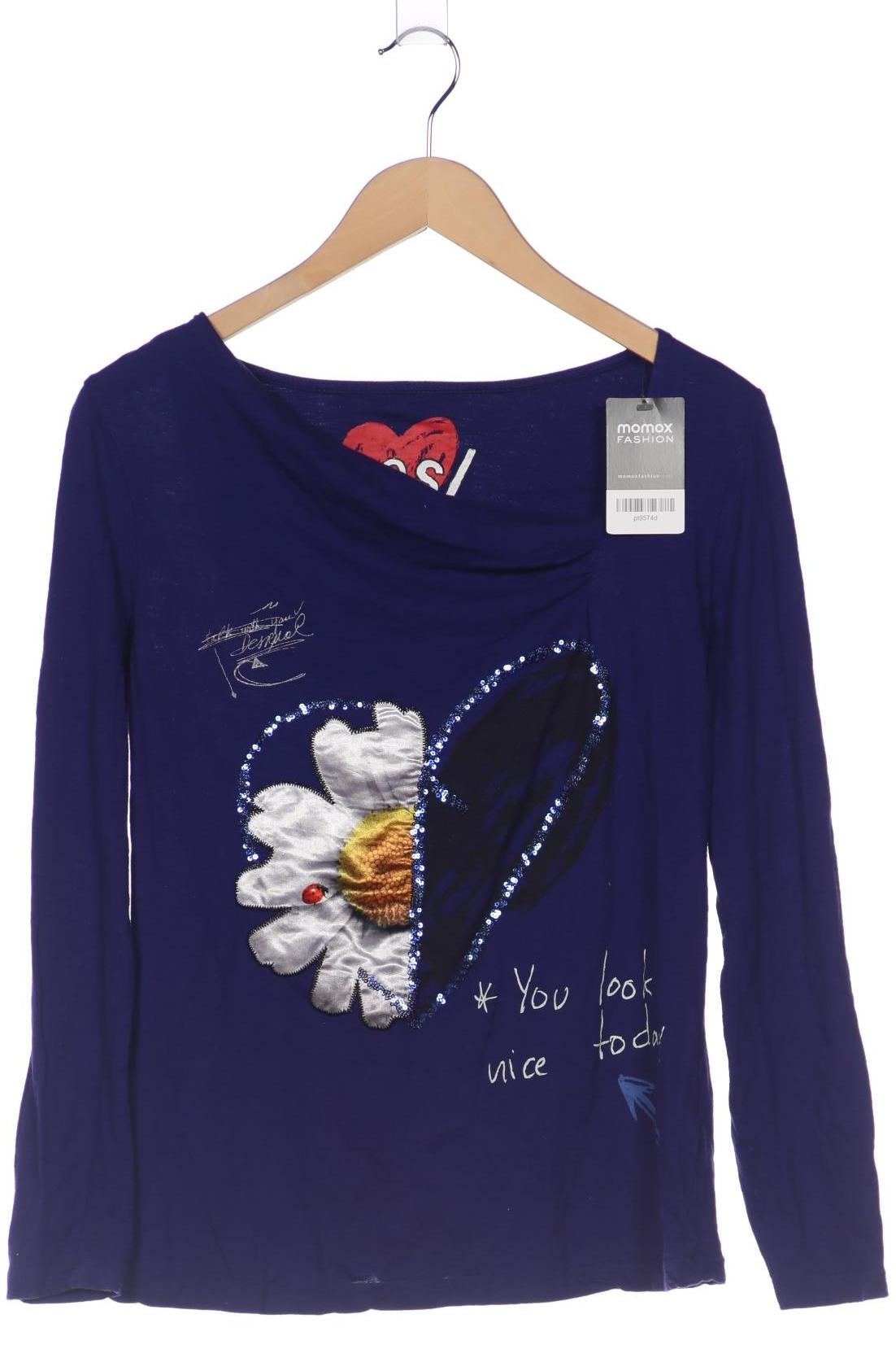 

Desigual Damen Langarmshirt, marineblau, Gr. 42