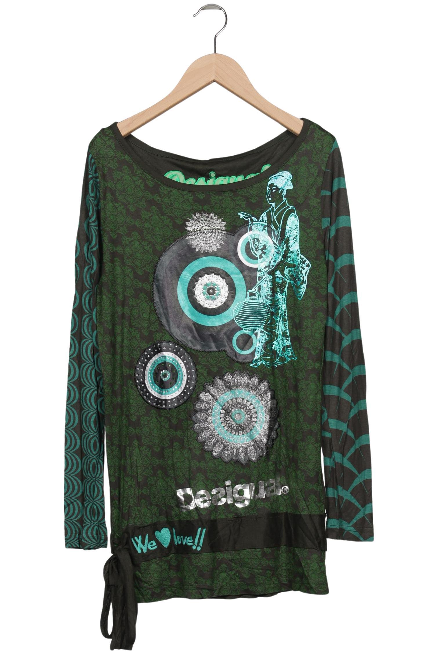 

Desigual Damen Langarmshirt, grün, Gr. 38