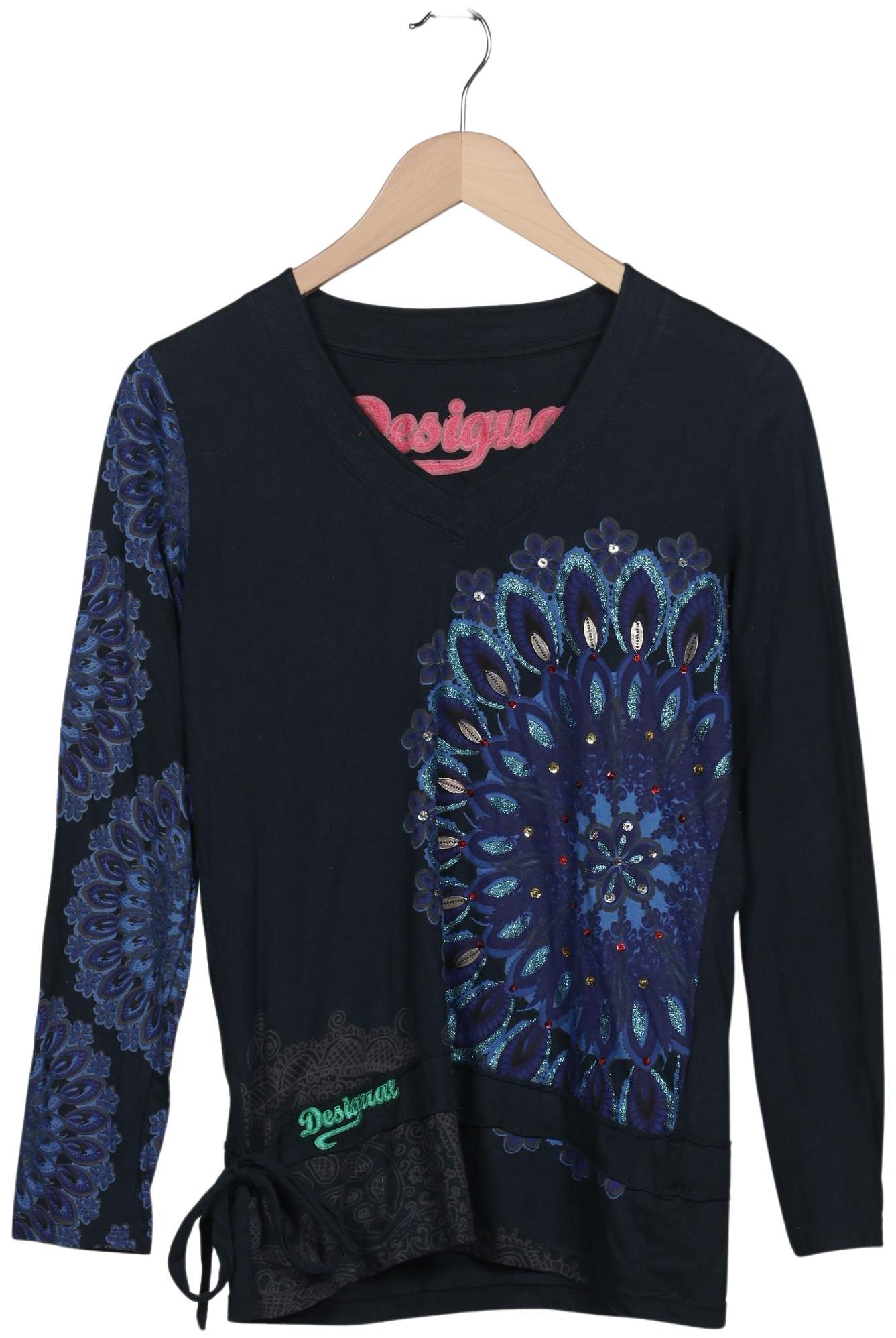 

Desigual Damen Langarmshirt, marineblau, Gr. 38