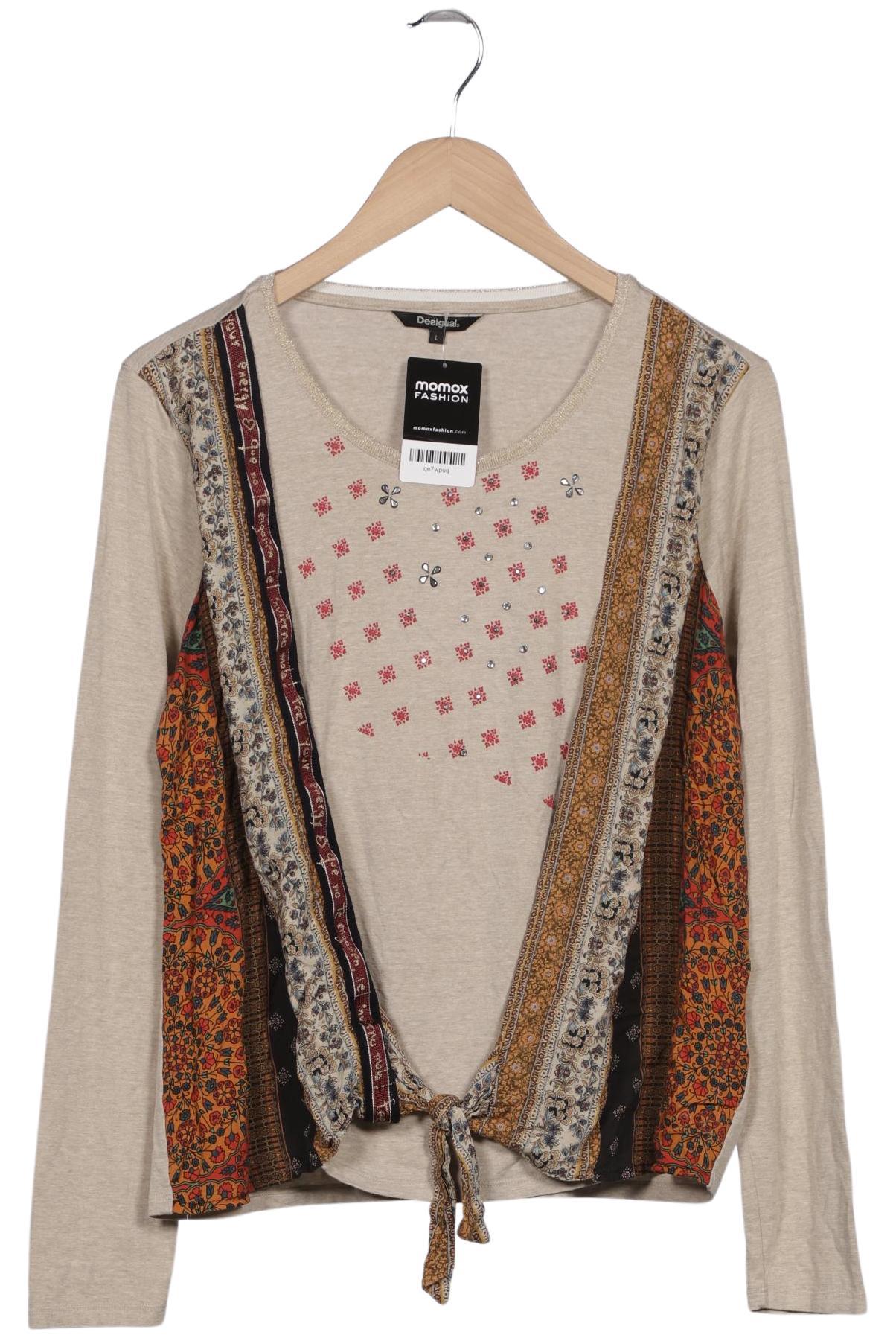

Desigual Damen Langarmshirt, beige, Gr. 42