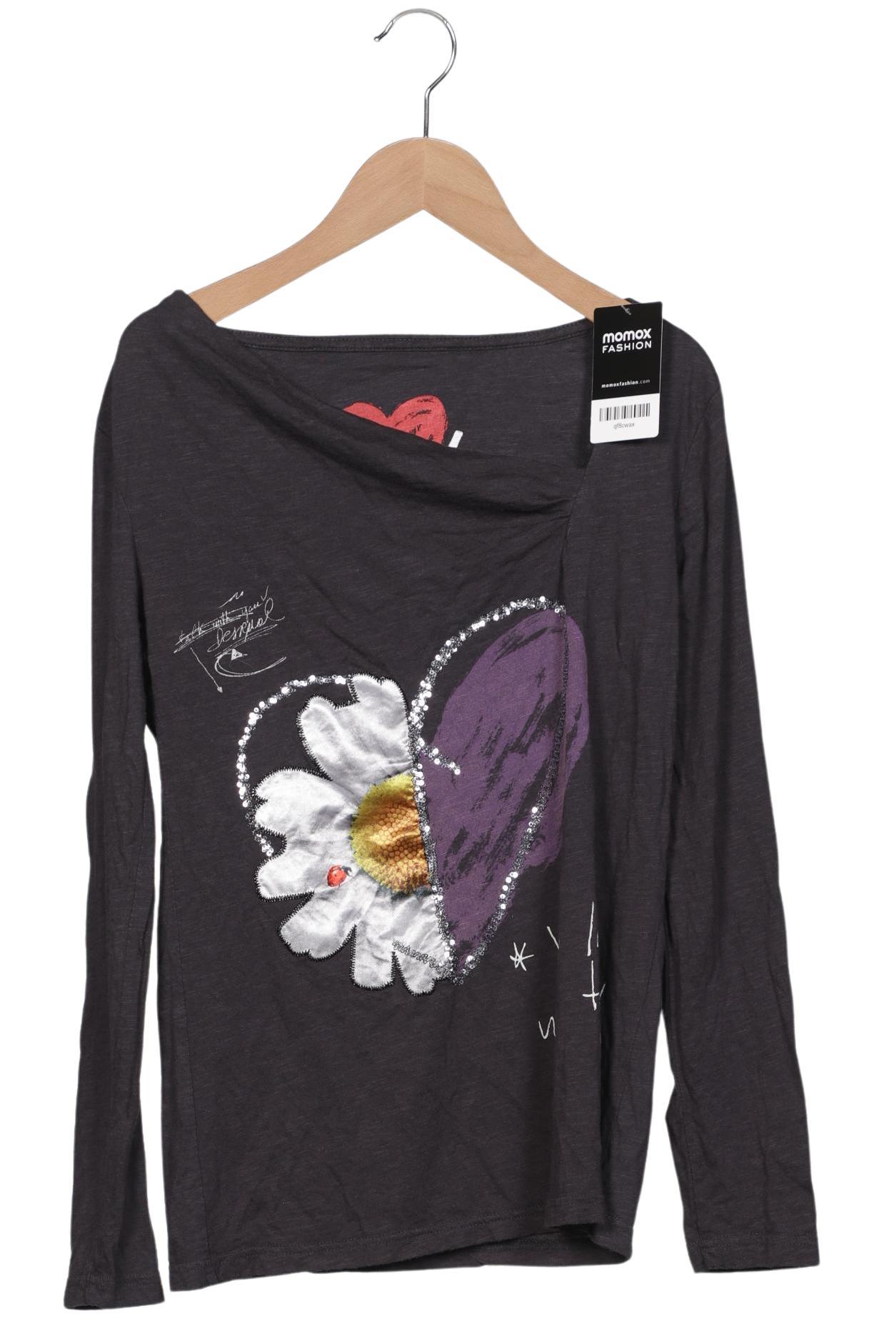 

Desigual Damen Langarmshirt, grau, Gr. 38