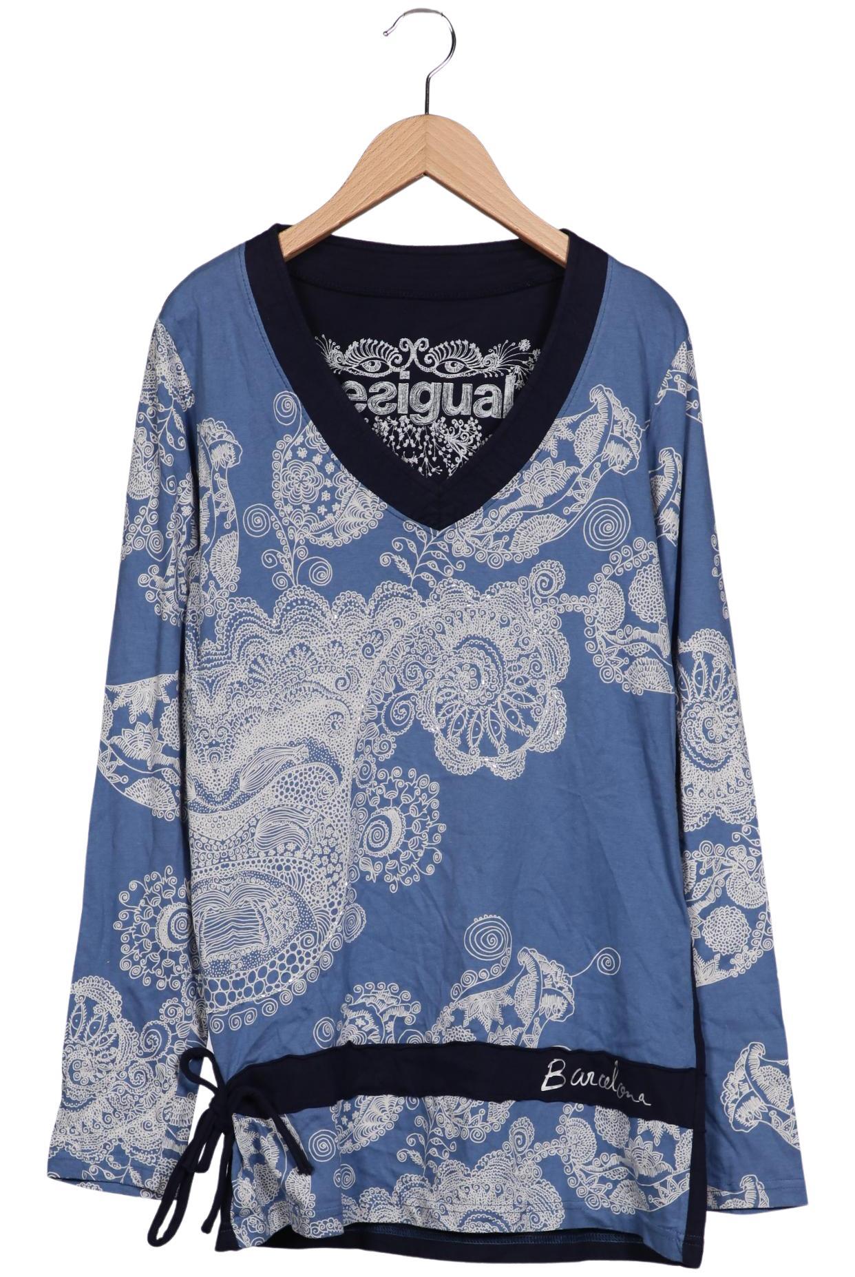 

Desigual Damen Langarmshirt, blau, Gr. 44