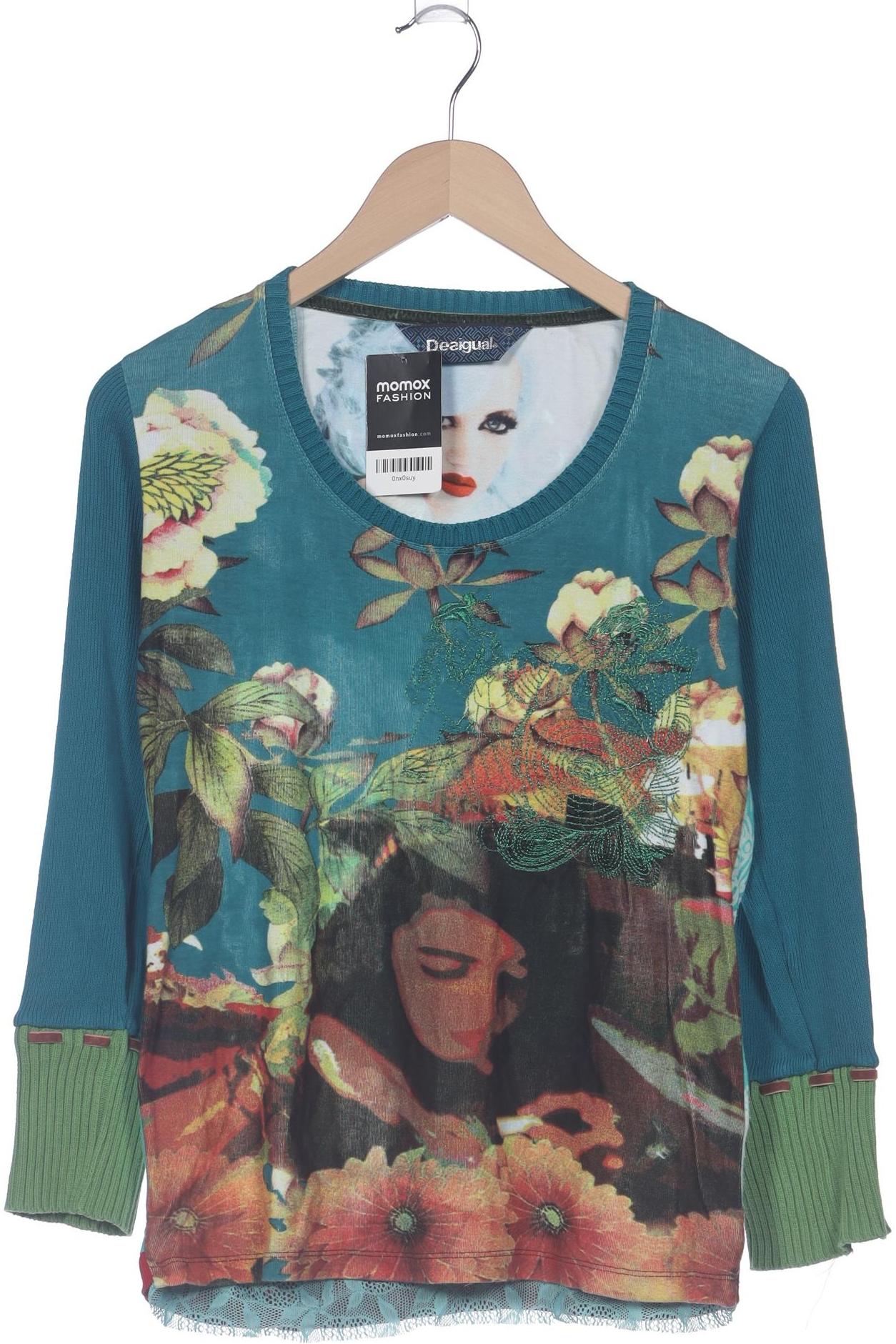 

Desigual Damen Langarmshirt, türkis, Gr. 42