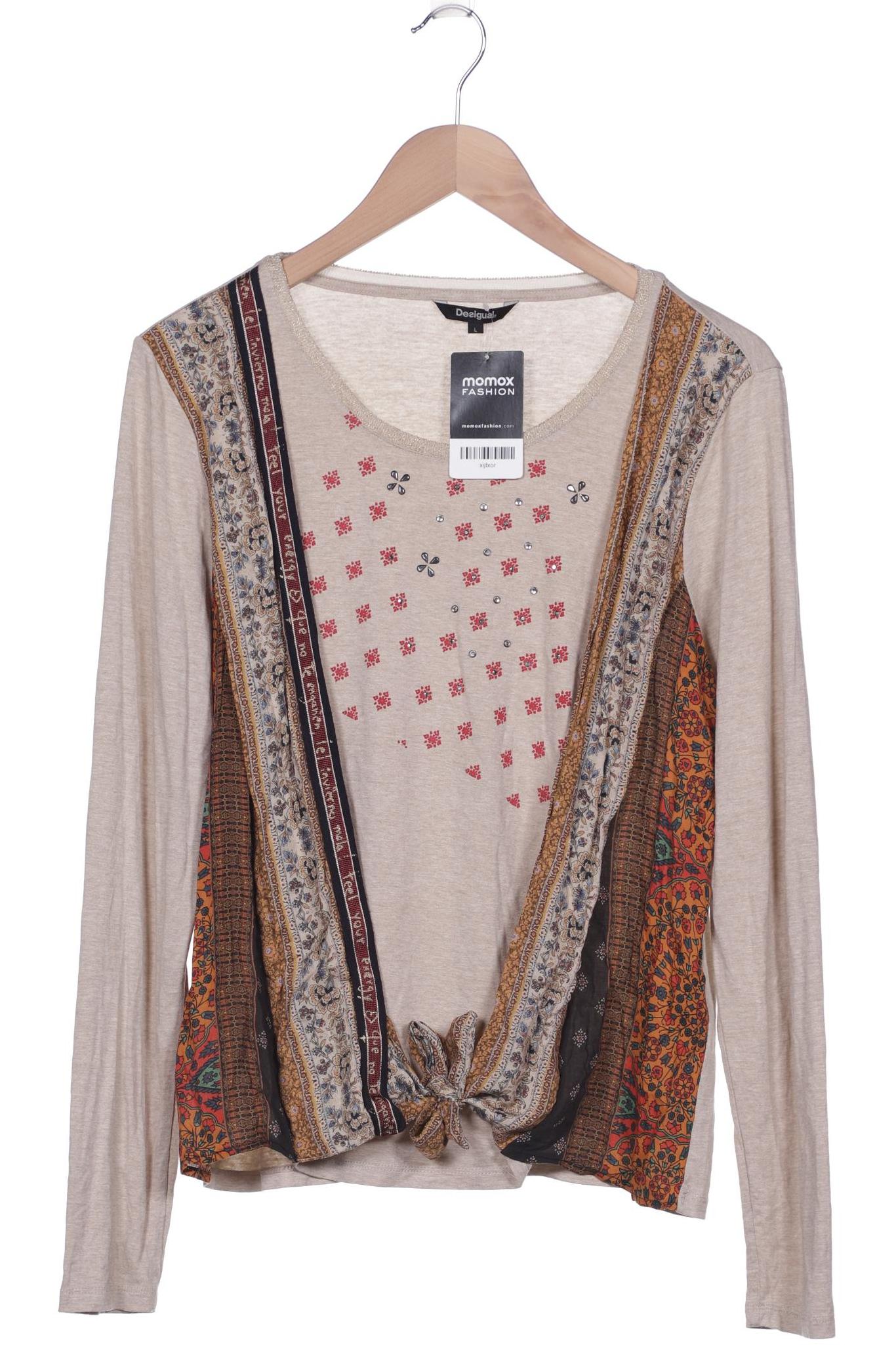 

Desigual Damen Langarmshirt, beige, Gr. 42