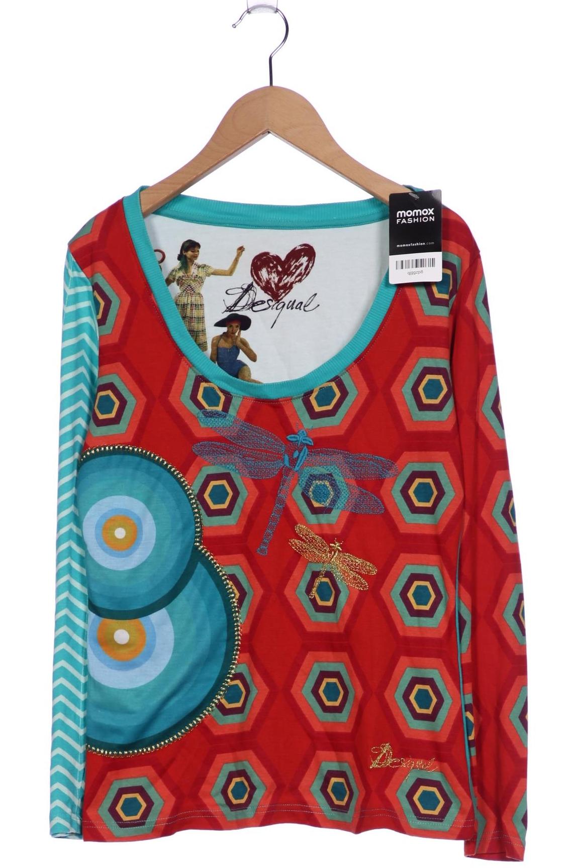 

Desigual Damen Langarmshirt, türkis, Gr. 38
