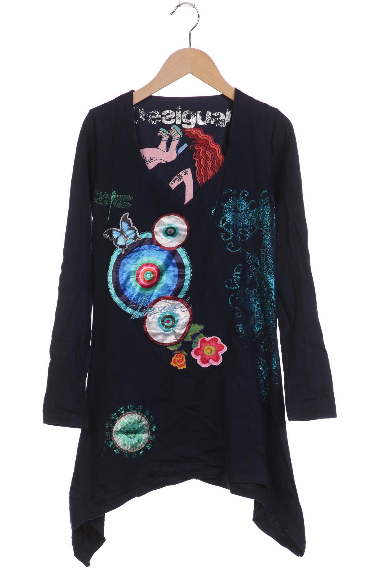

Desigual Damen Langarmshirt, marineblau, Gr. 34