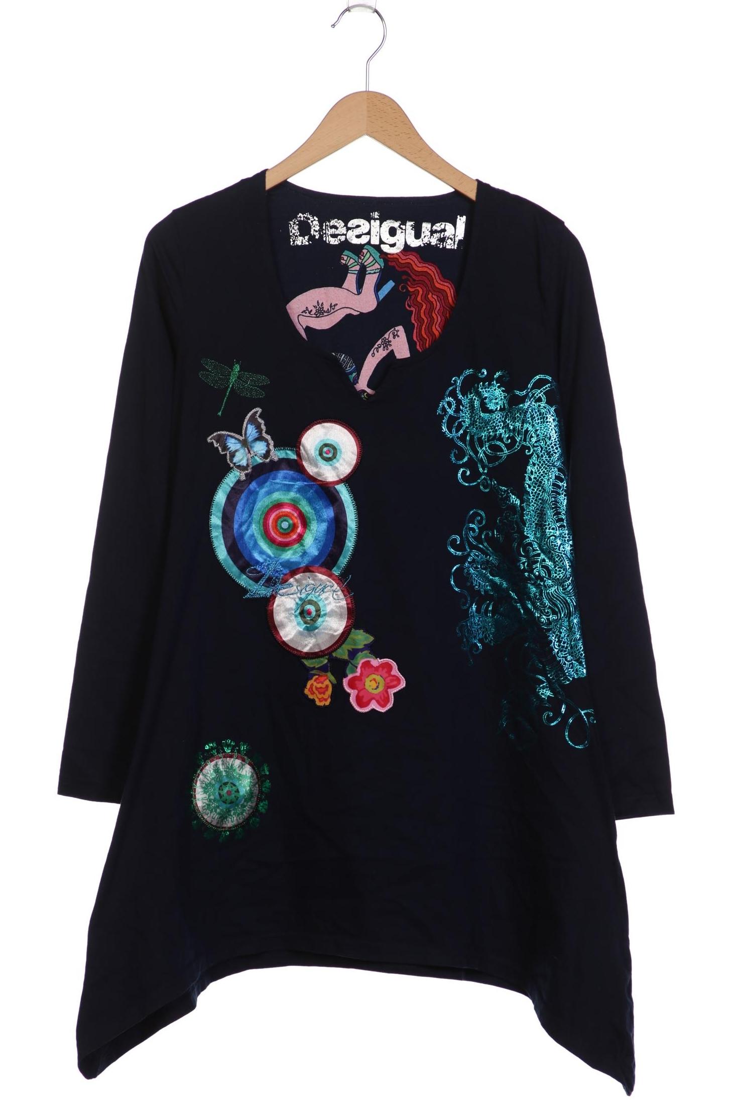 

Desigual Damen Langarmshirt, marineblau, Gr. 44