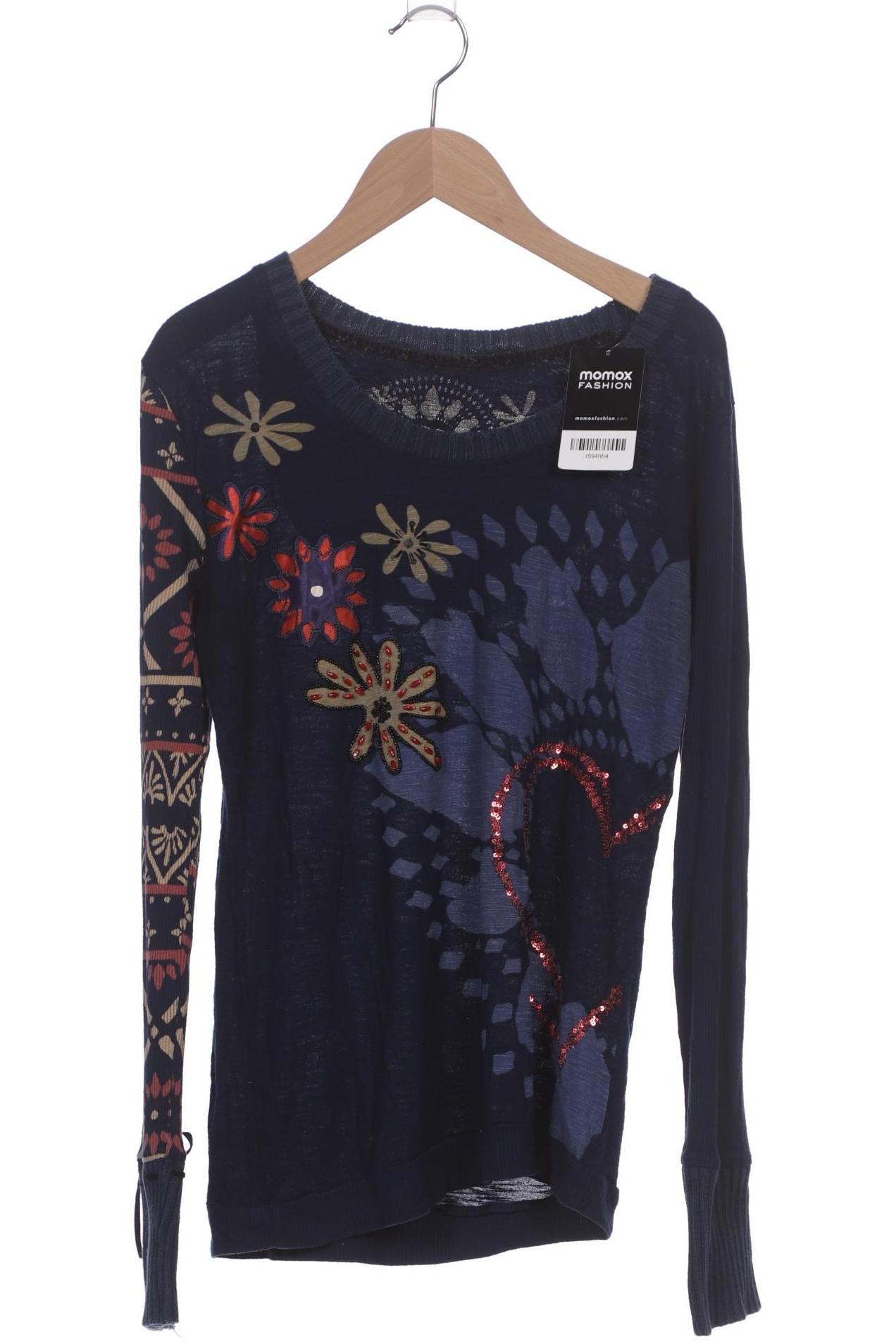 

Desigual Damen Langarmshirt, marineblau, Gr. 38