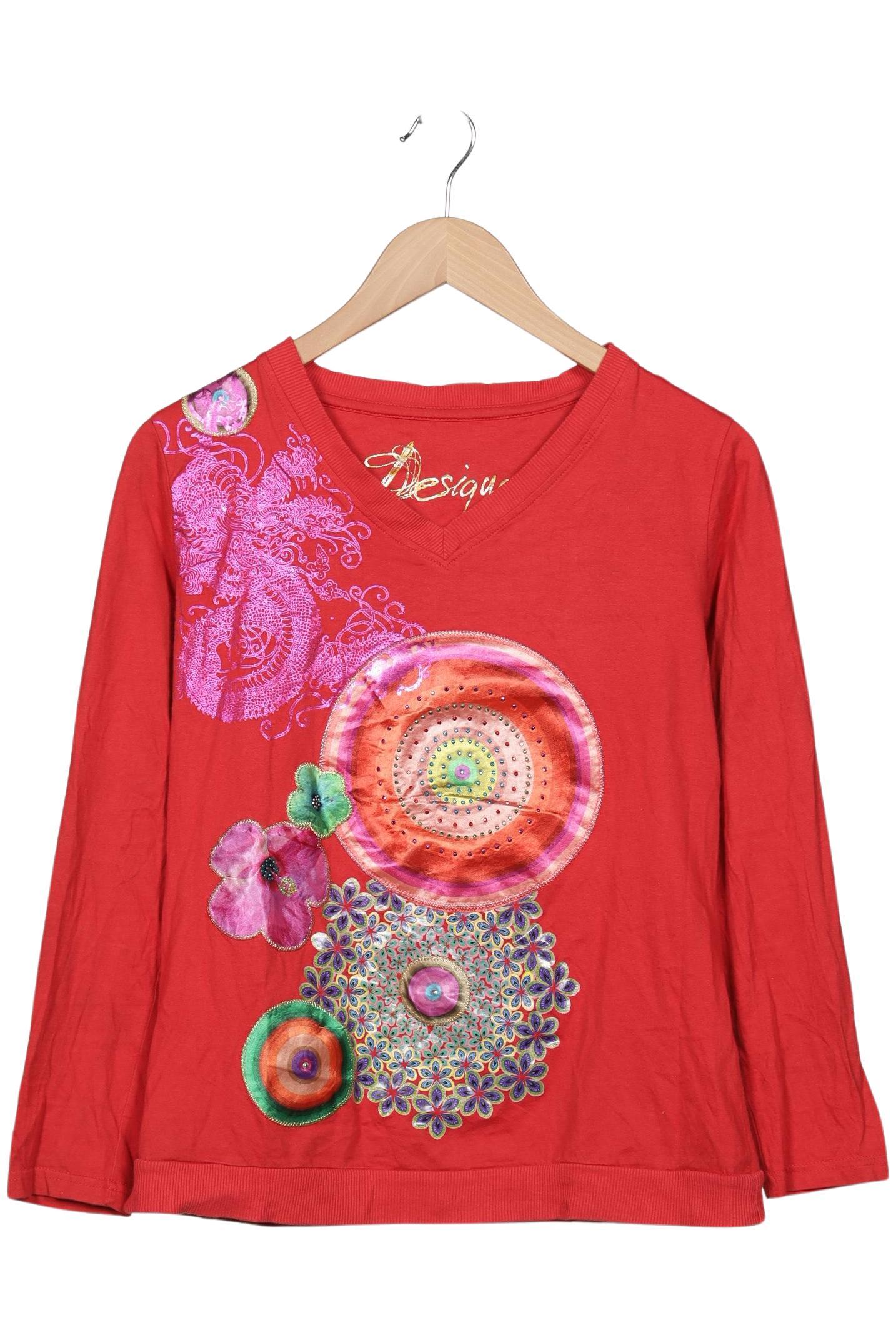 

Desigual Damen Langarmshirt, rot, Gr. 42