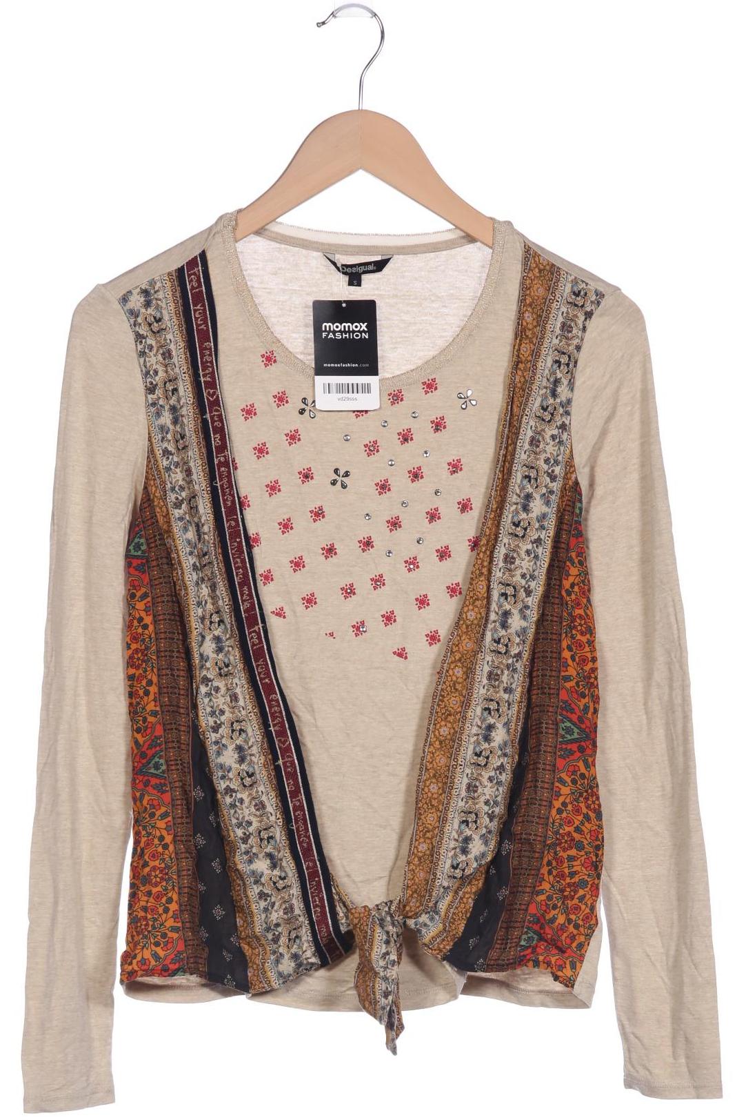 

Desigual Damen Langarmshirt, beige, Gr. 36