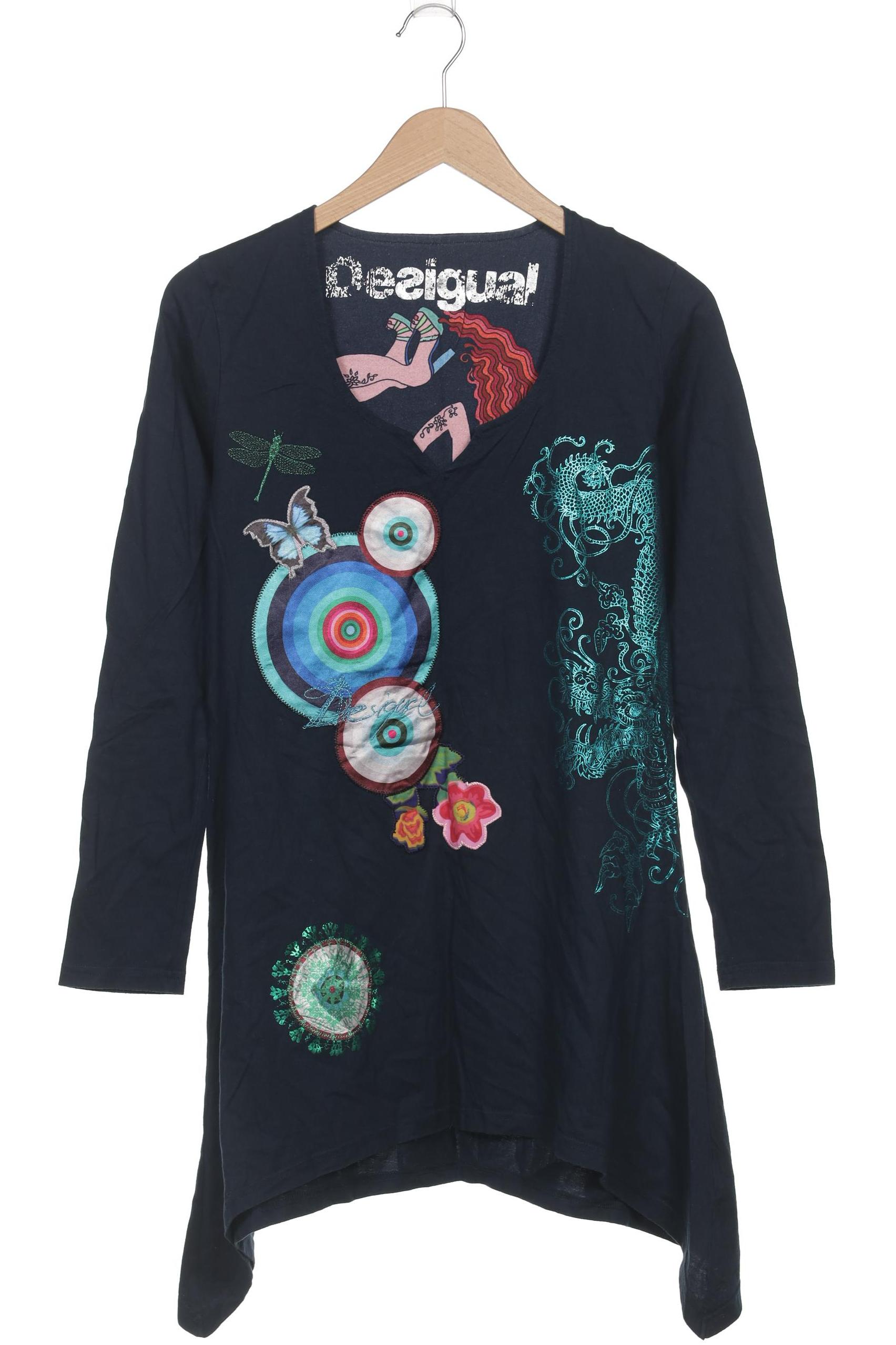 

Desigual Damen Langarmshirt, marineblau, Gr. 42