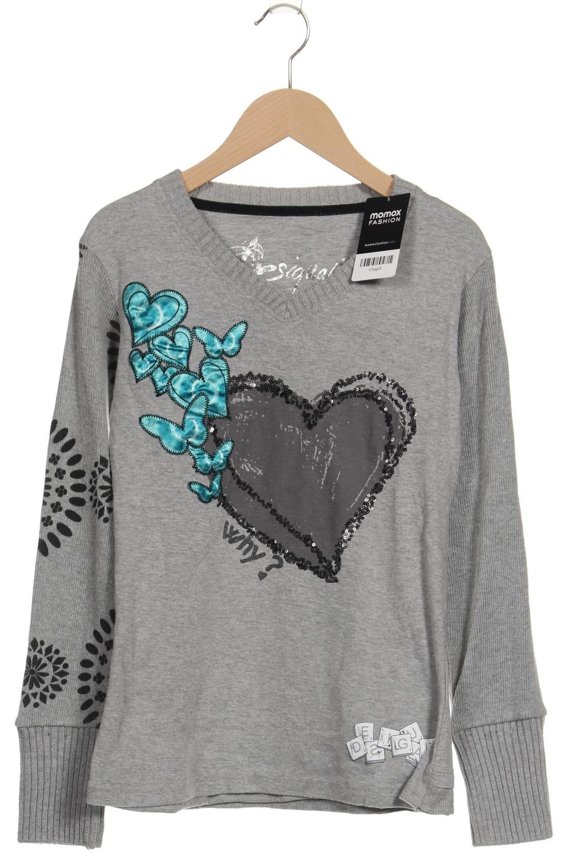 

Desigual Damen Langarmshirt, grau, Gr. 36