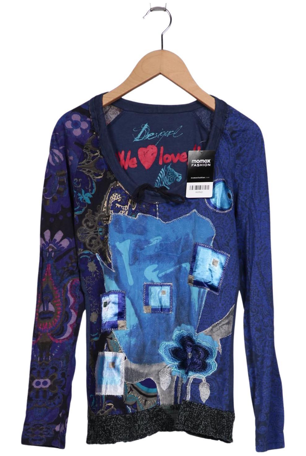 

Desigual Damen Langarmshirt, blau, Gr. 36