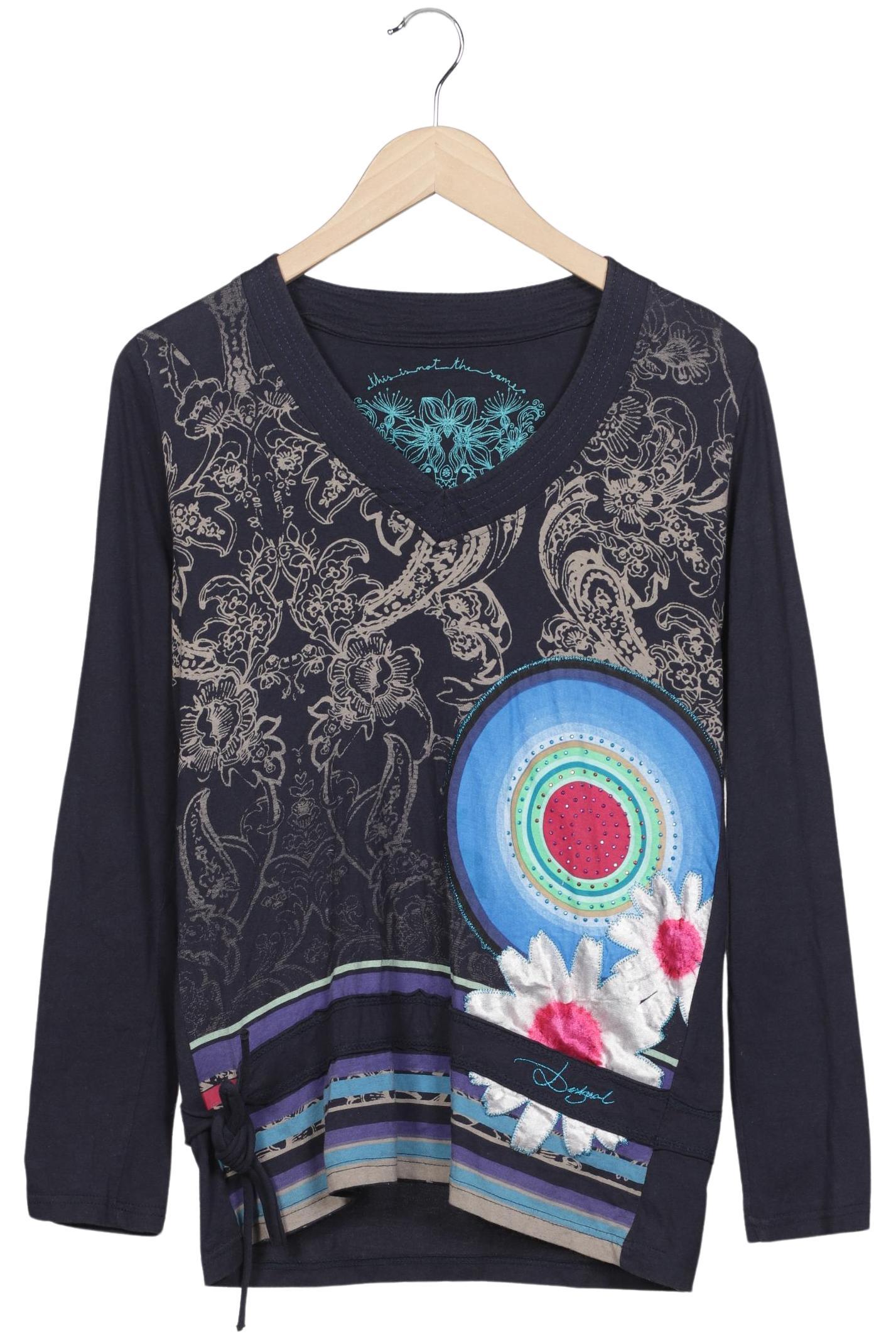 

Desigual Damen Langarmshirt, marineblau, Gr. 42