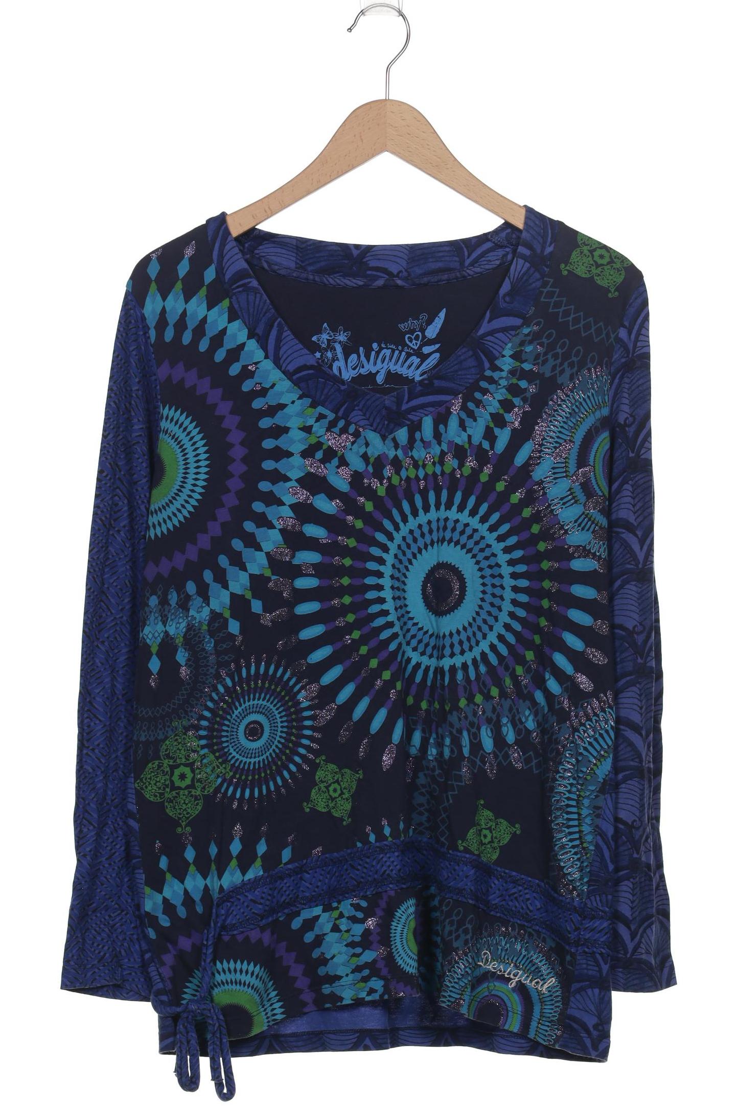 

Desigual Damen Langarmshirt, blau, Gr. 46