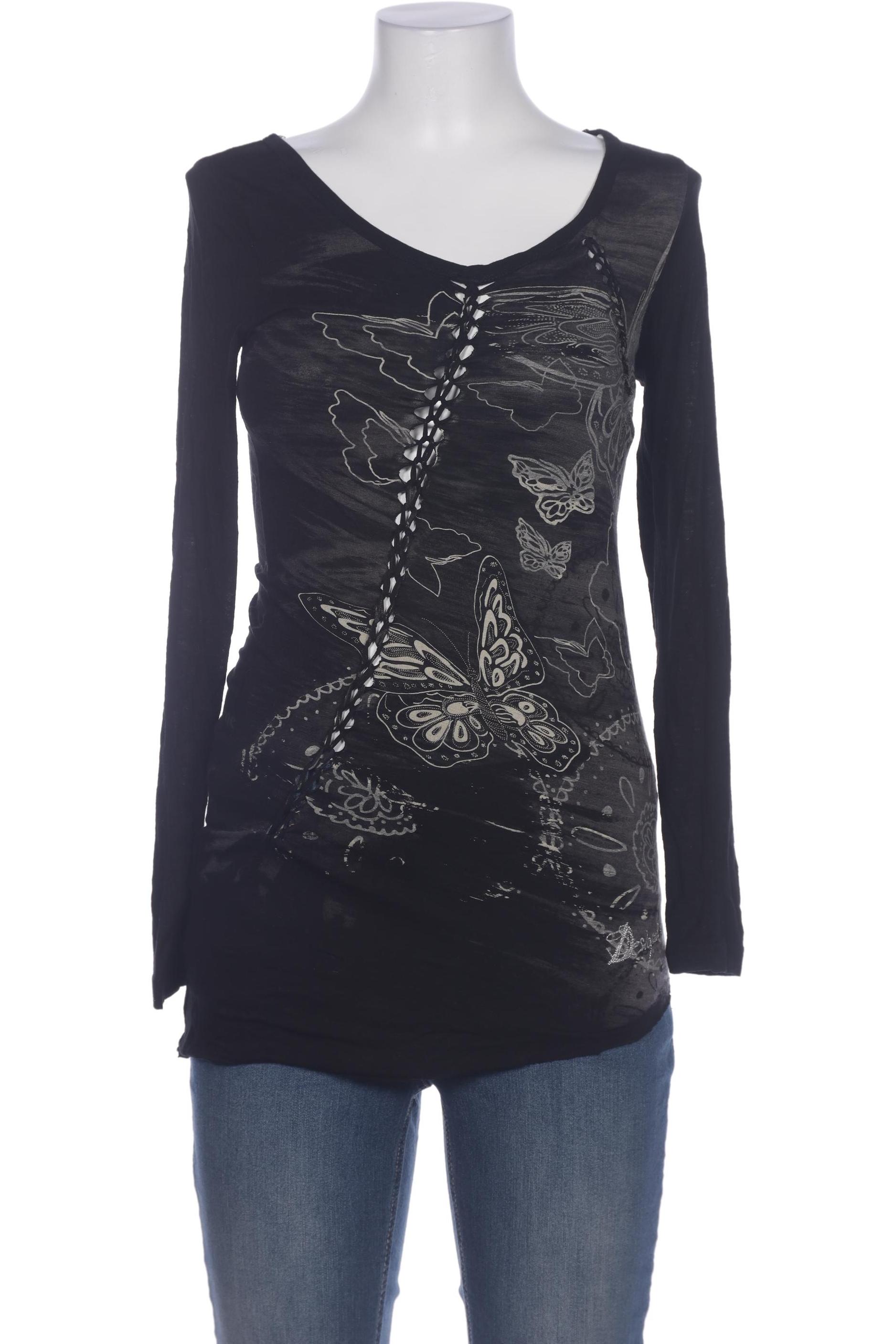 

Desigual Damen Langarmshirt, schwarz, Gr. 36