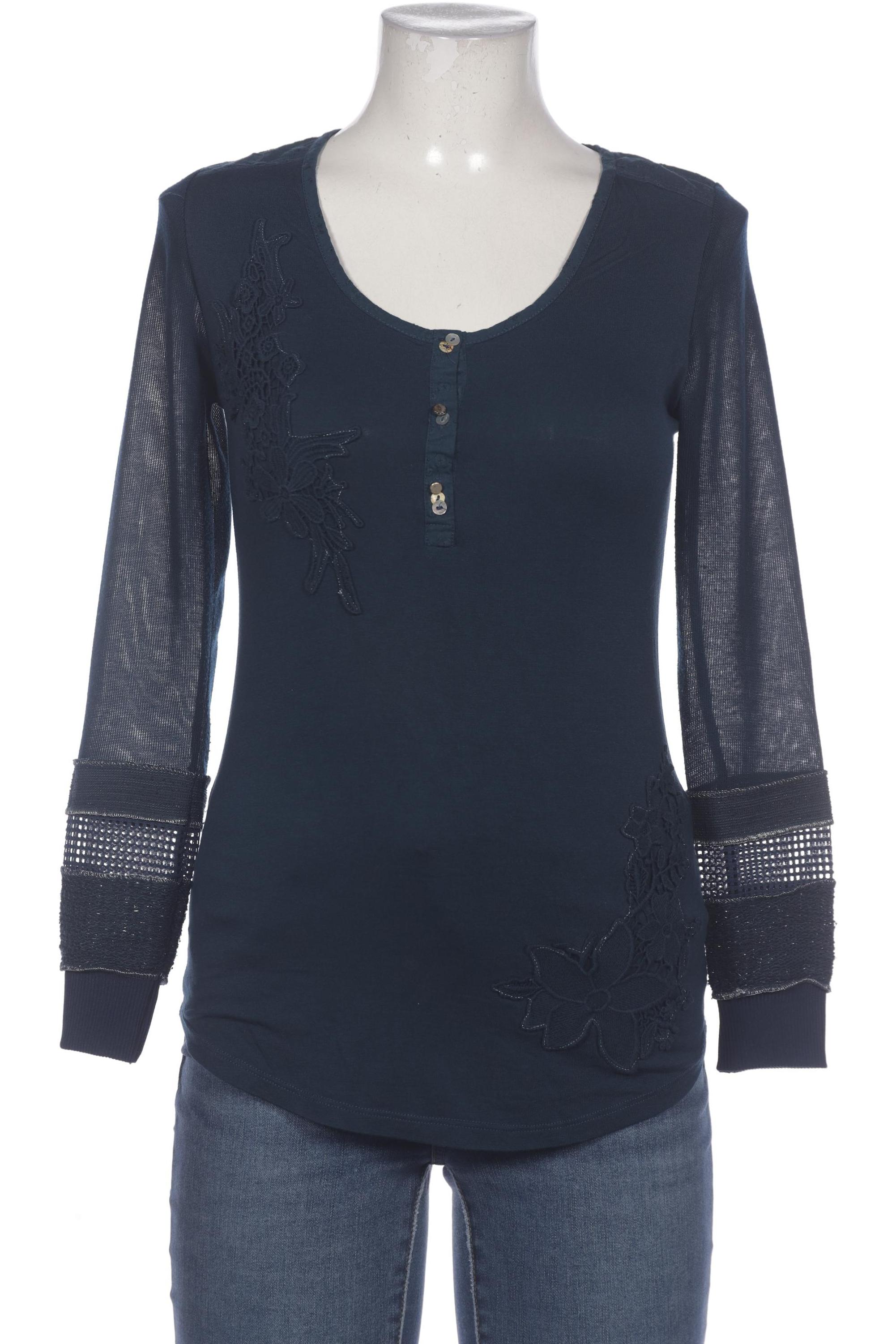 

Desigual Damen Langarmshirt, türkis, Gr. 38