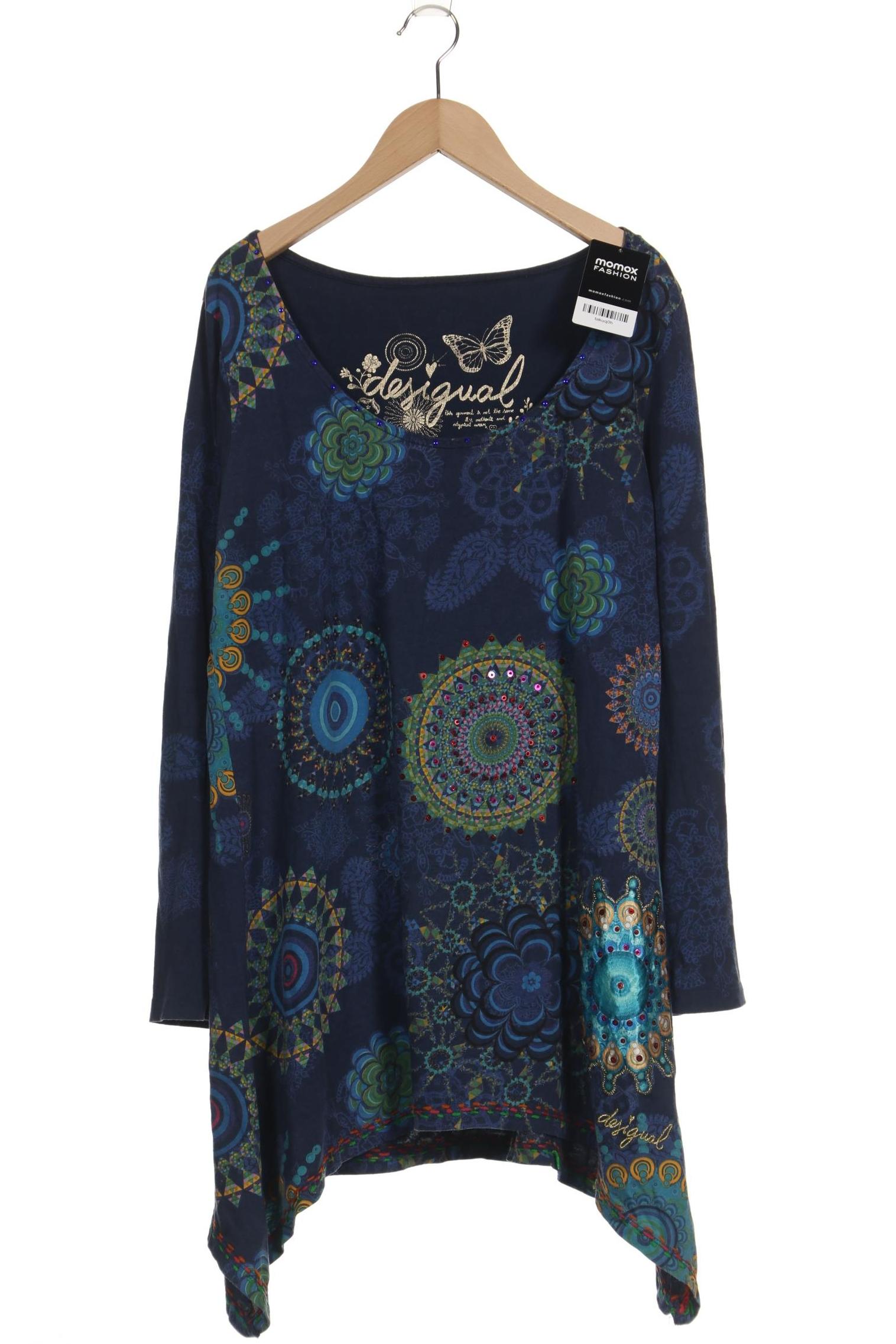 

Desigual Damen Langarmshirt, blau, Gr. 44