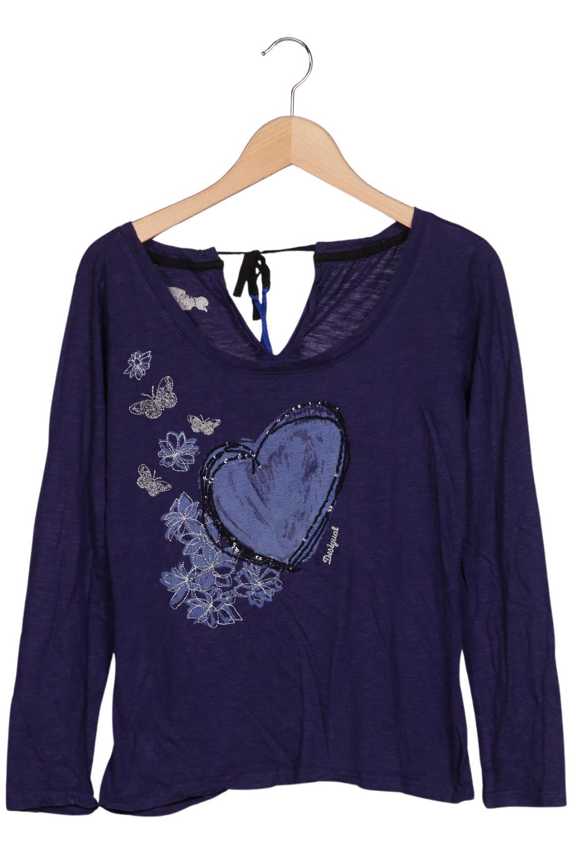 

Desigual Damen Langarmshirt, marineblau, Gr. 42