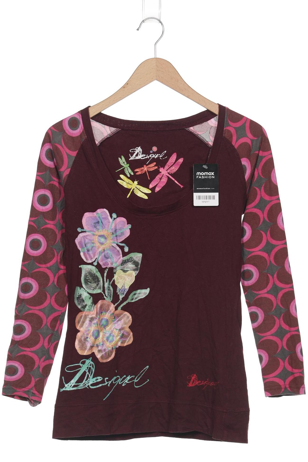 

Desigual Damen Langarmshirt, bordeaux, Gr. 38