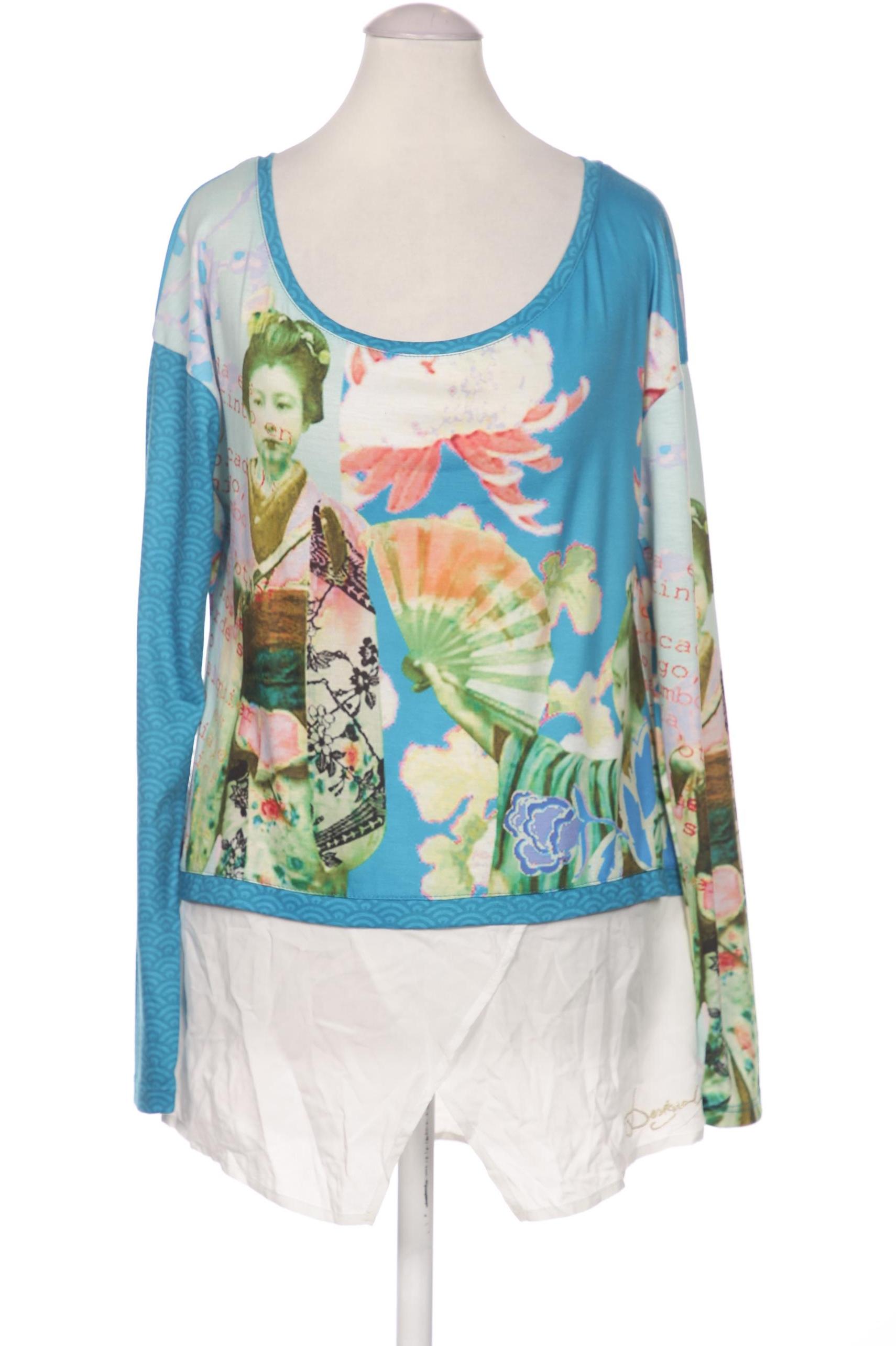 

Desigual Damen Langarmshirt, blau, Gr. 36