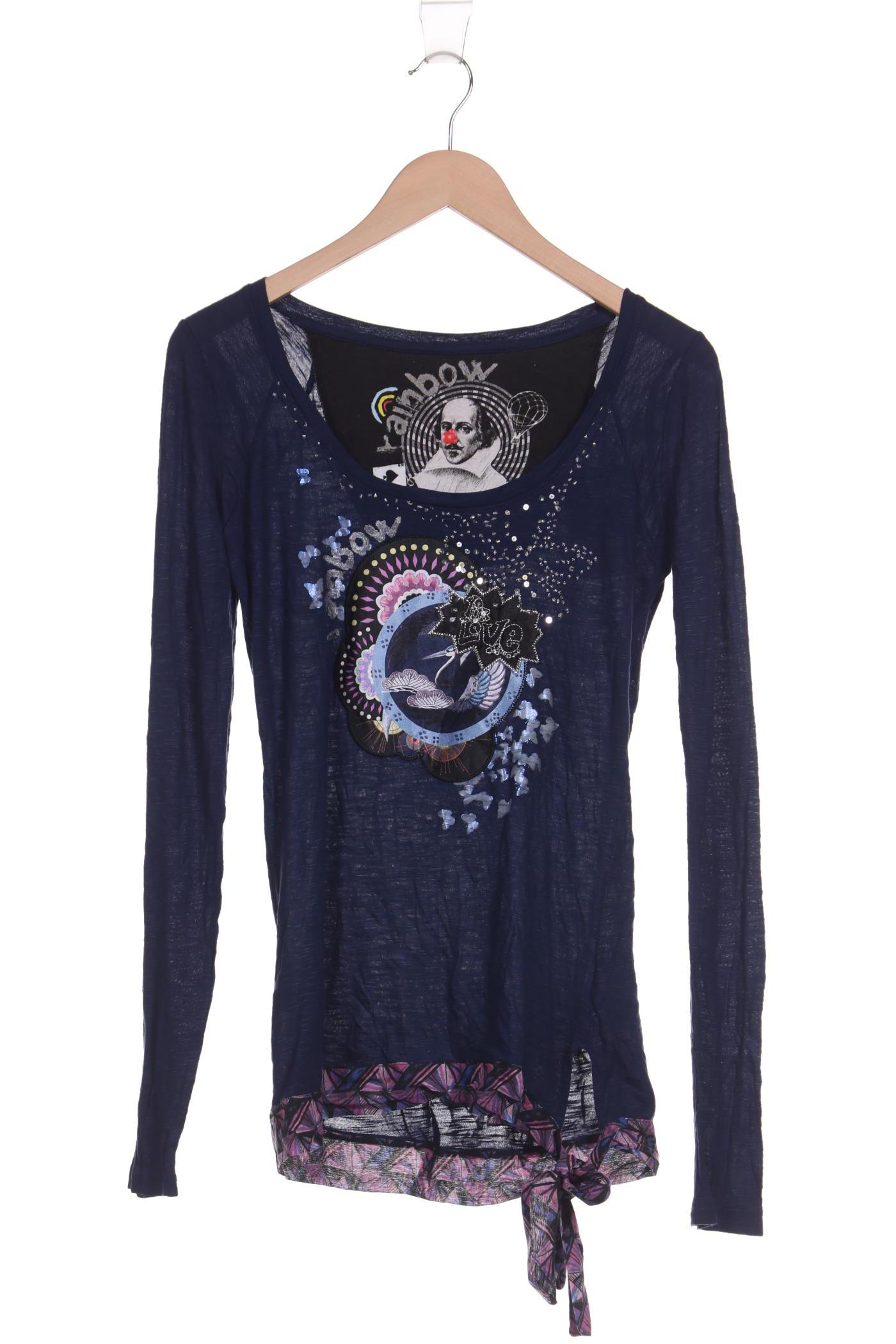 

Desigual Damen Langarmshirt, marineblau, Gr. 38