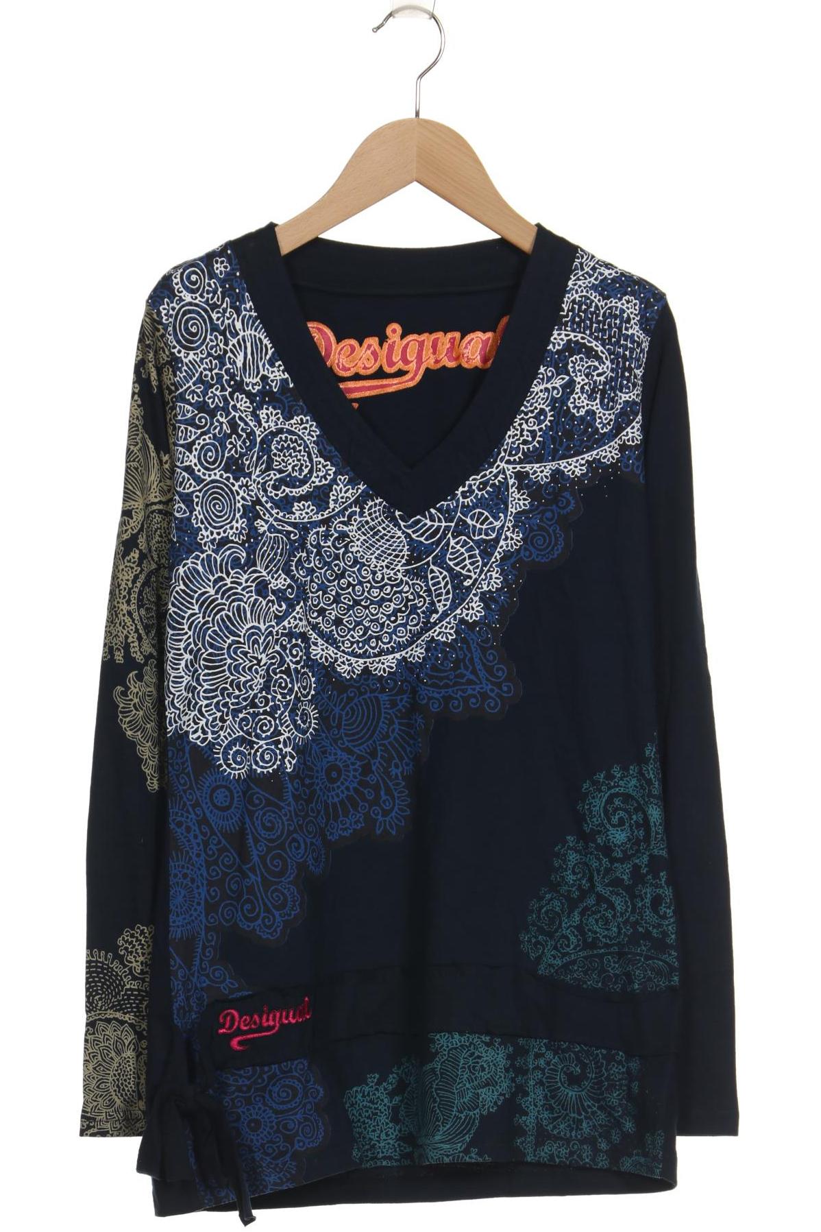 

Desigual Damen Langarmshirt, marineblau, Gr. 38