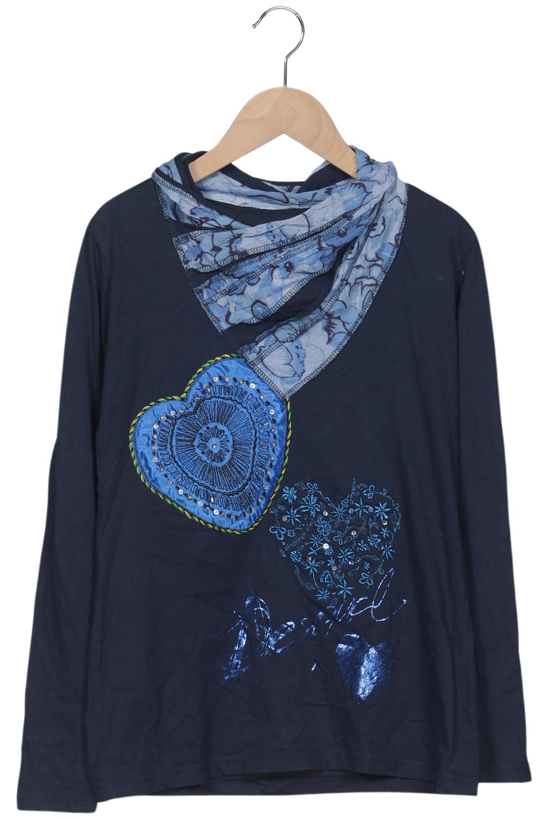 

Desigual Damen Langarmshirt, marineblau, Gr. 38