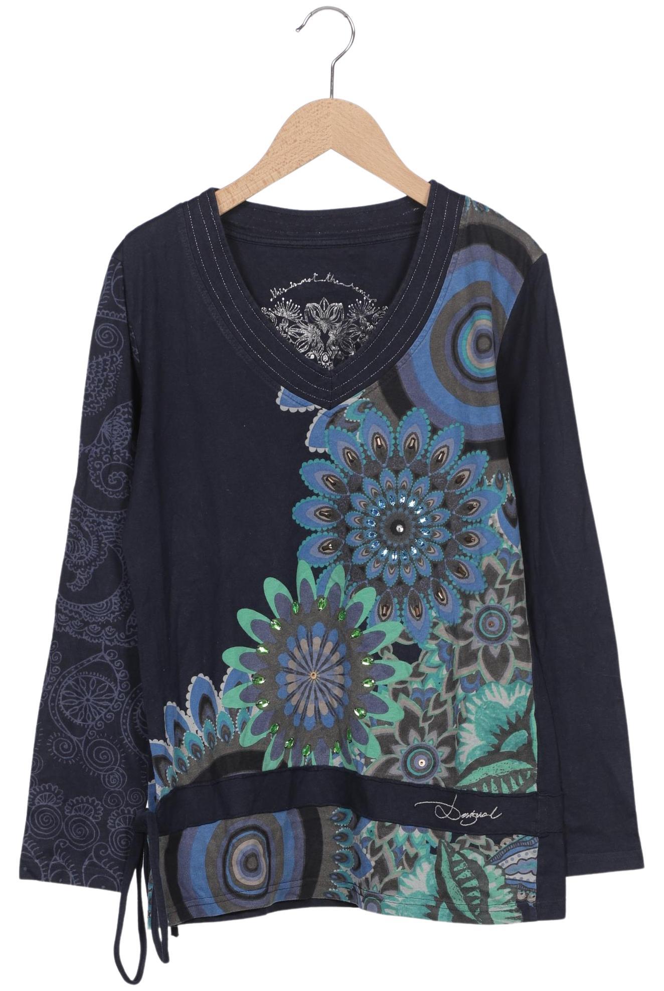 

Desigual Damen Langarmshirt, marineblau, Gr. 42