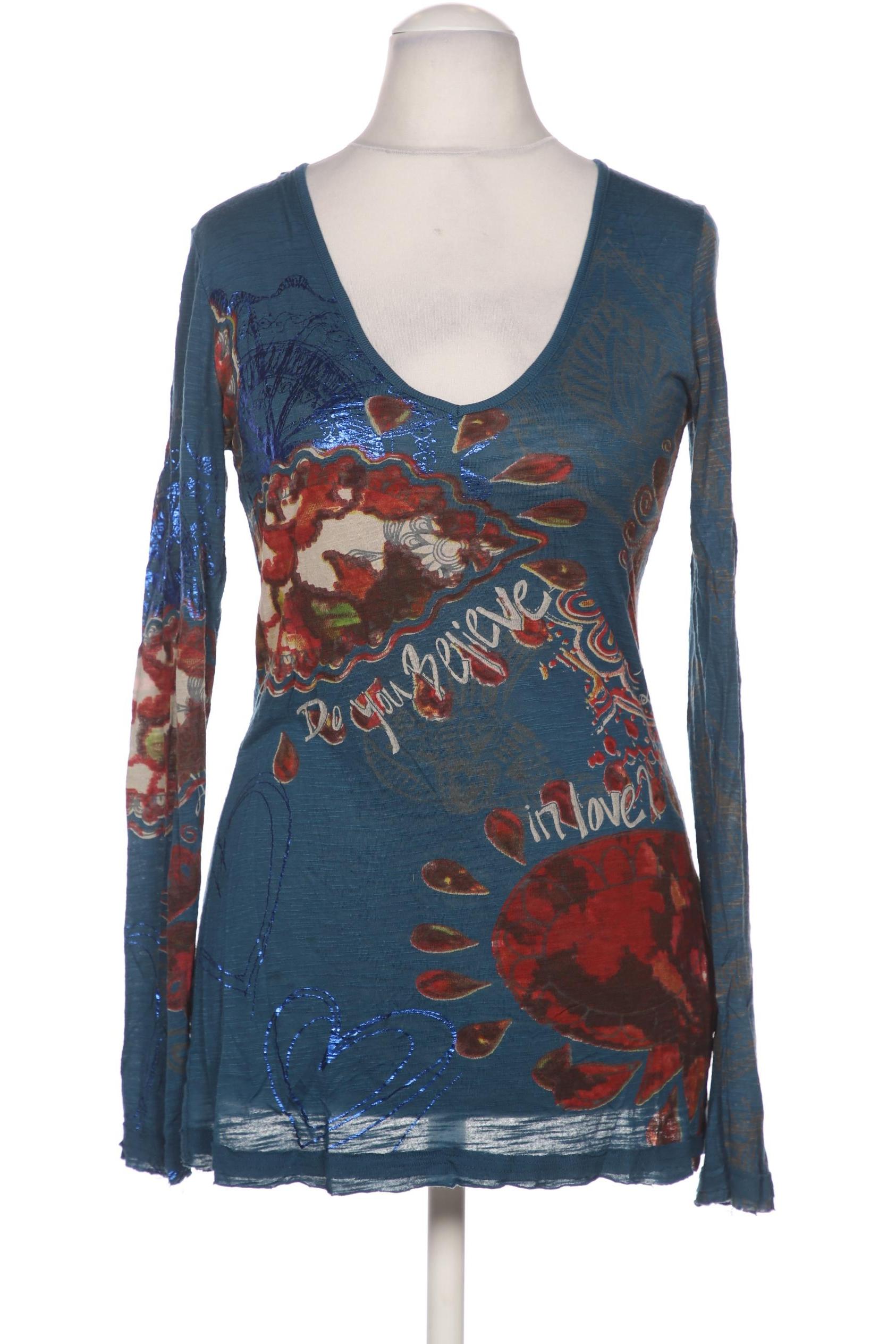 

Desigual Damen Langarmshirt, blau, Gr. 38