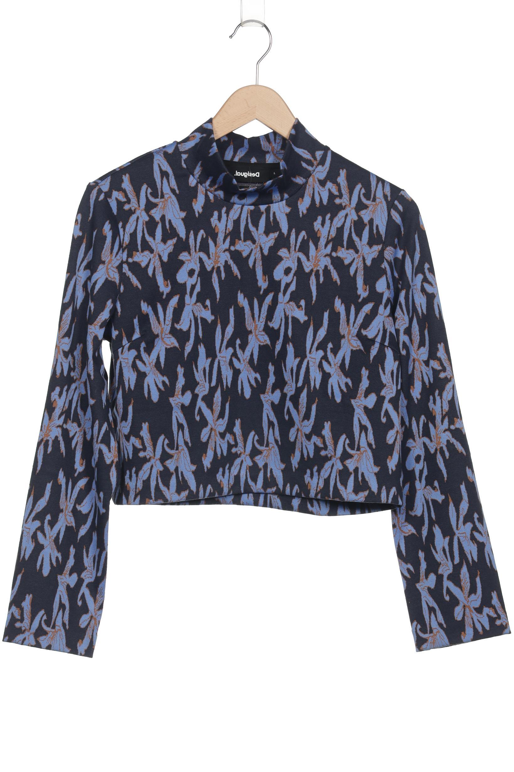 

Desigual Damen Langarmshirt, blau, Gr. 42