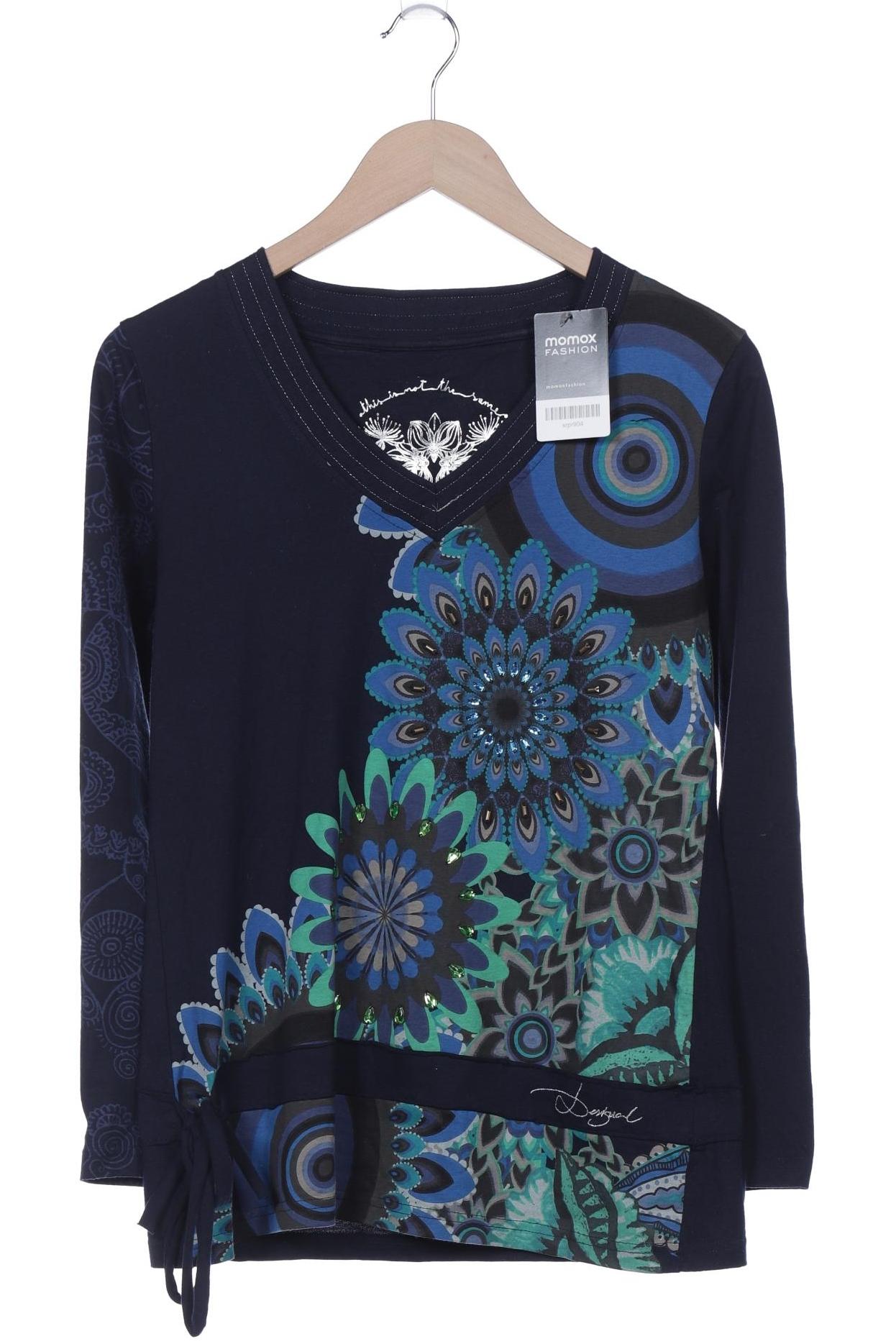 

Desigual Damen Langarmshirt, marineblau, Gr. 42