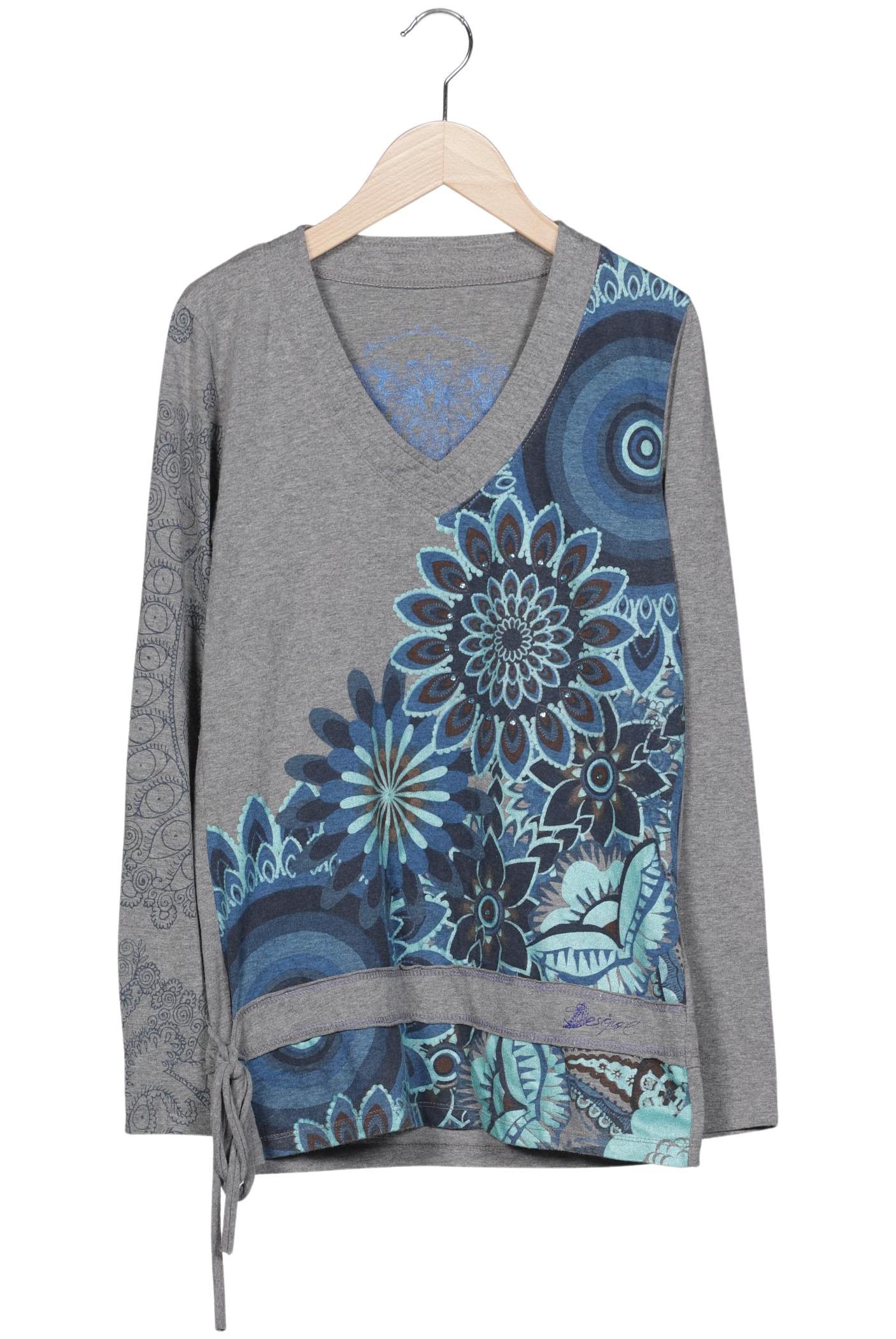 

Desigual Damen Langarmshirt, grau, Gr. 38