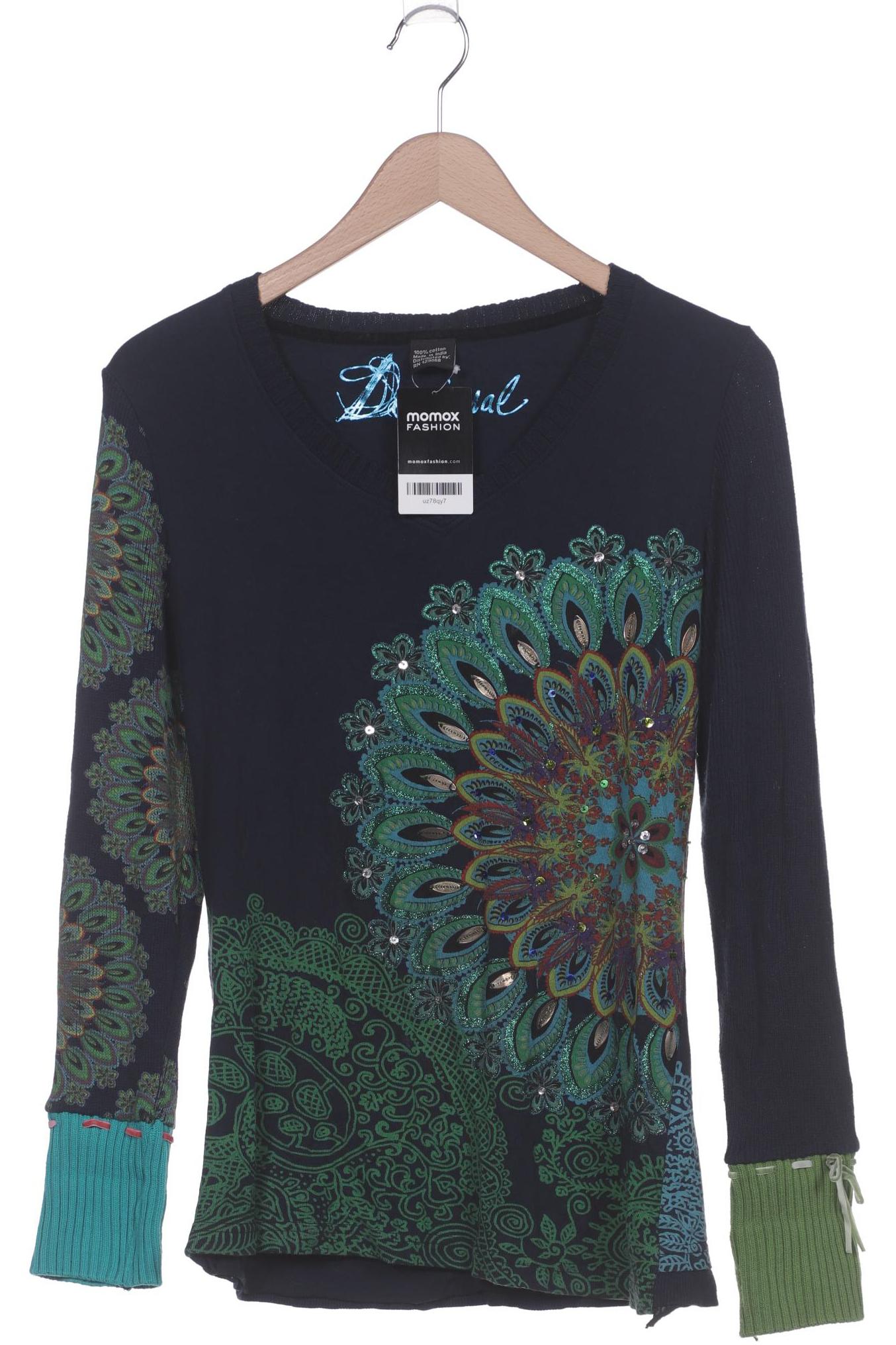 

Desigual Damen Langarmshirt, blau, Gr. 42